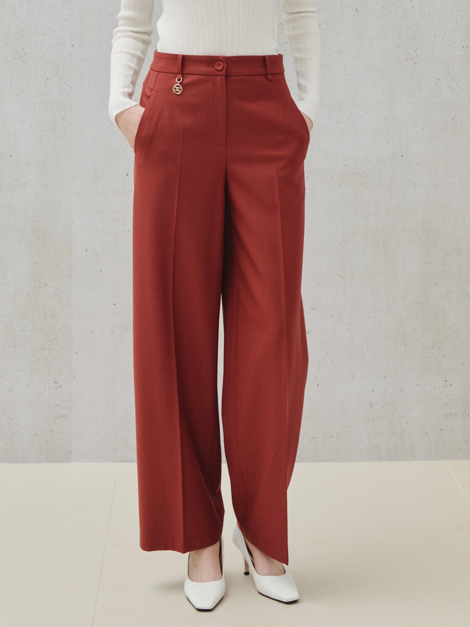 밸런스 핏 슬랙스 팬츠 (BRICK)