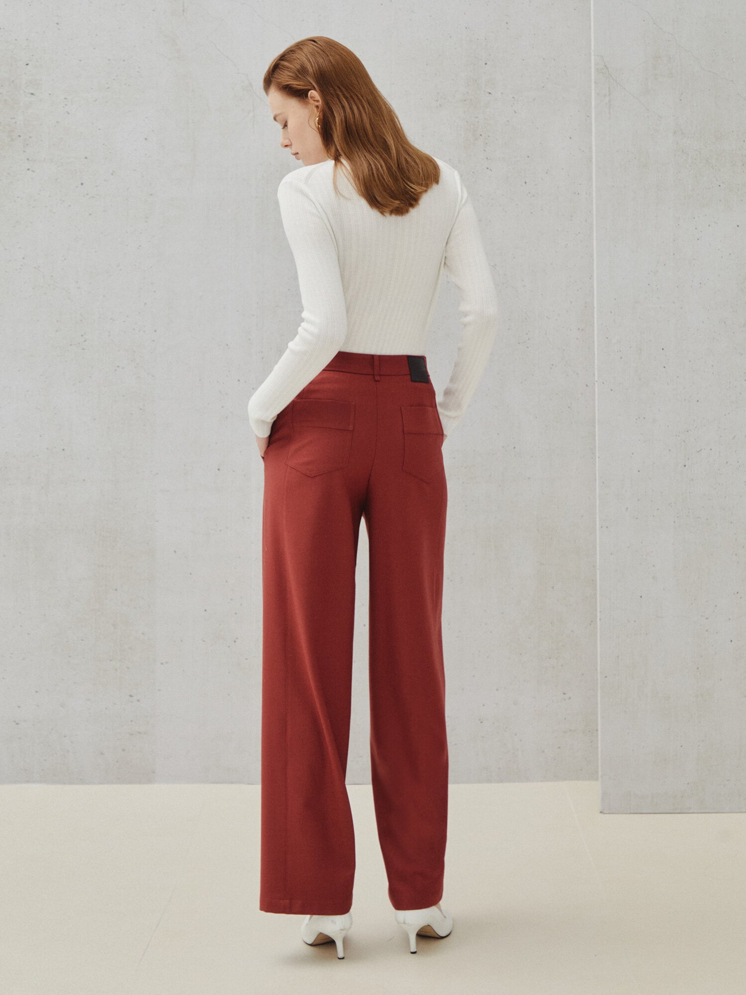 밸런스 핏 슬랙스 팬츠 (BRICK)