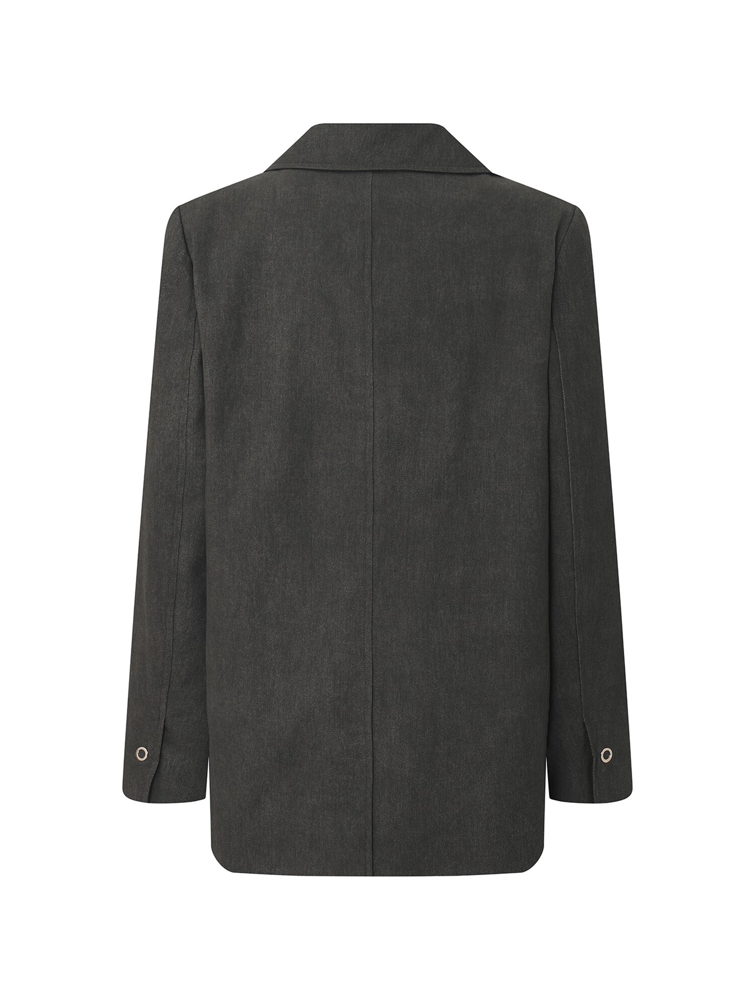 워싱 투버튼 싱글 재킷 (DARK GREY)