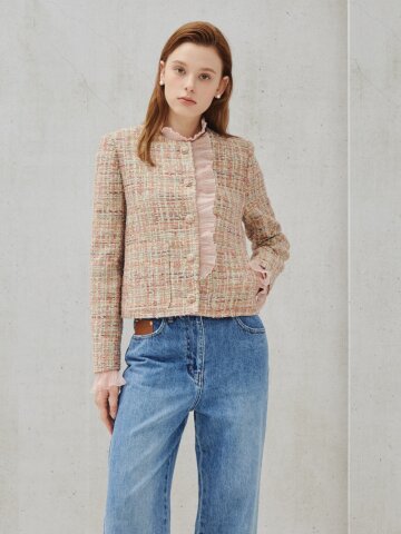 텍스처 믹스 디테일 재킷 