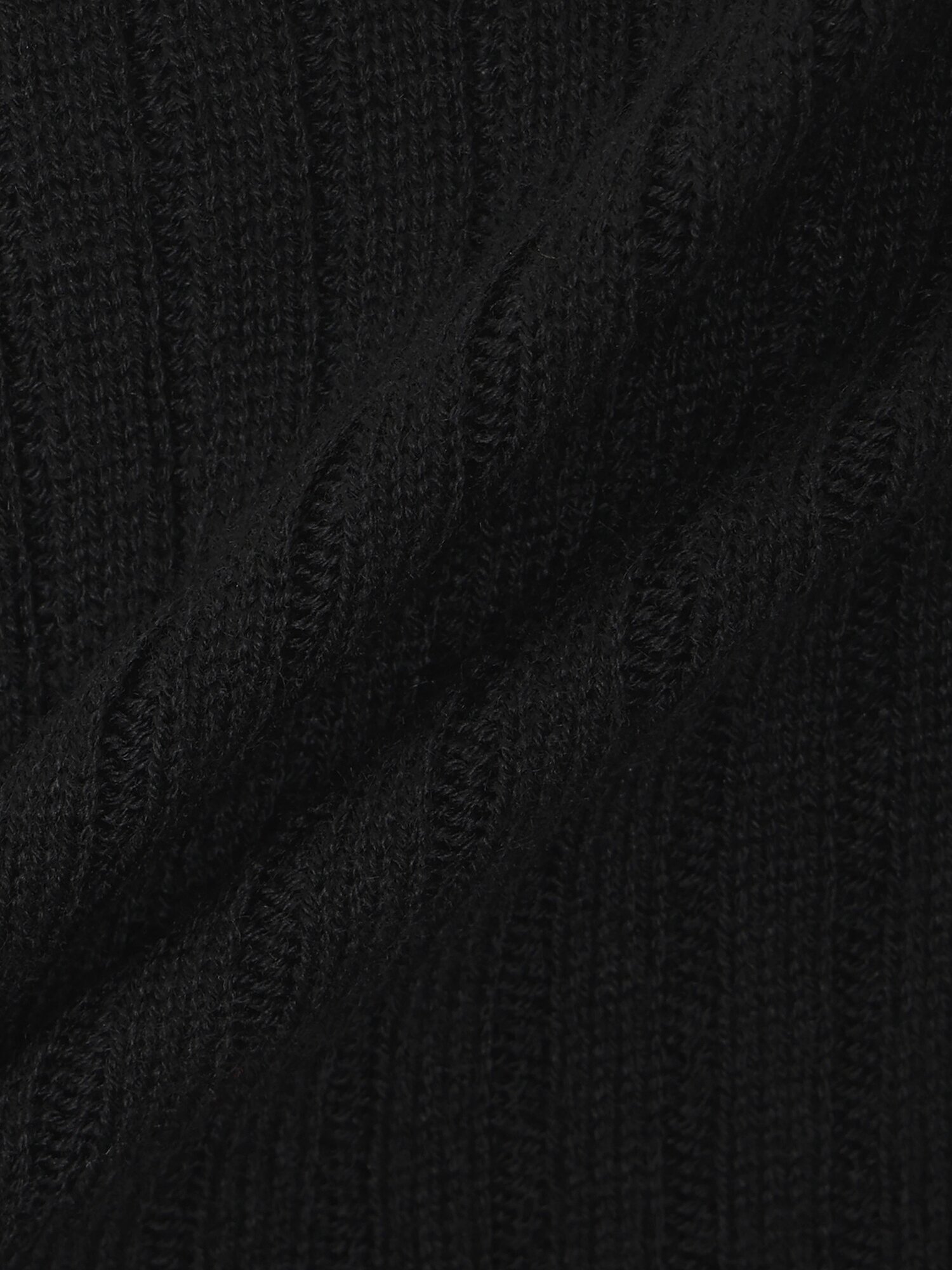 라운드넥 골지 크롭 가디건 (BLACK)