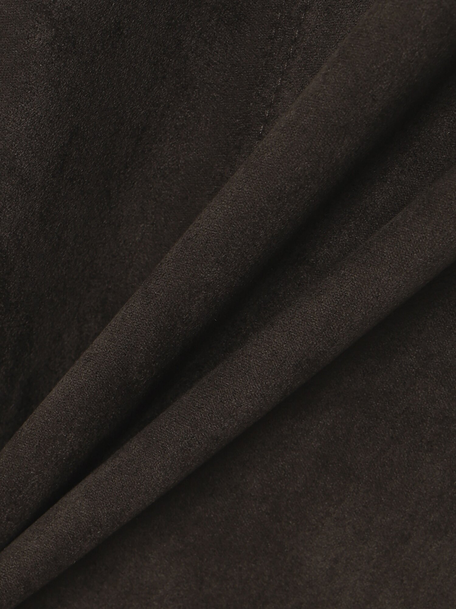 페이크 스웨이드 A라인 스커트 (DARK BROWN)