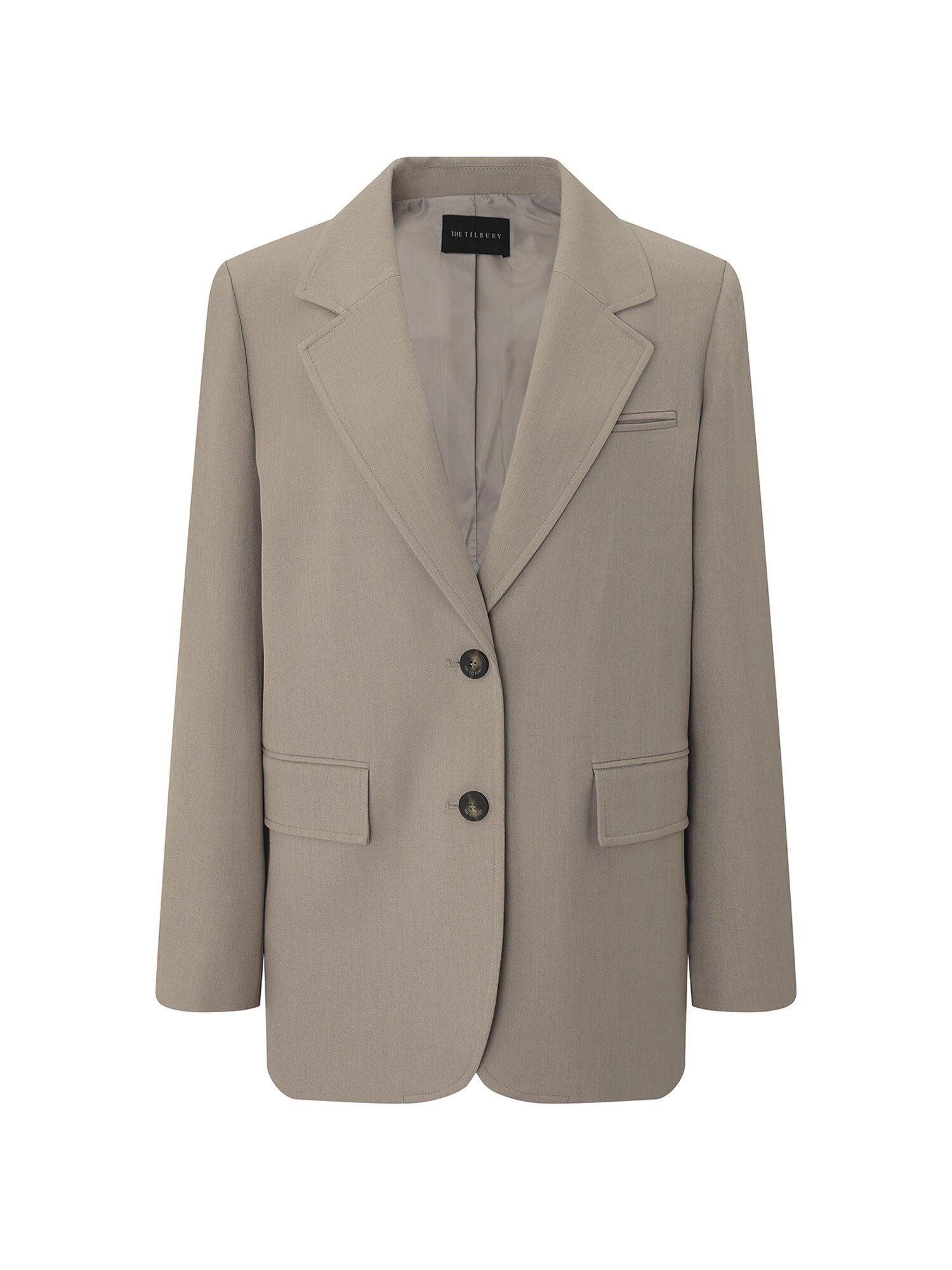 백 슬릿 투버튼 싱글 재킷 (BEIGE)