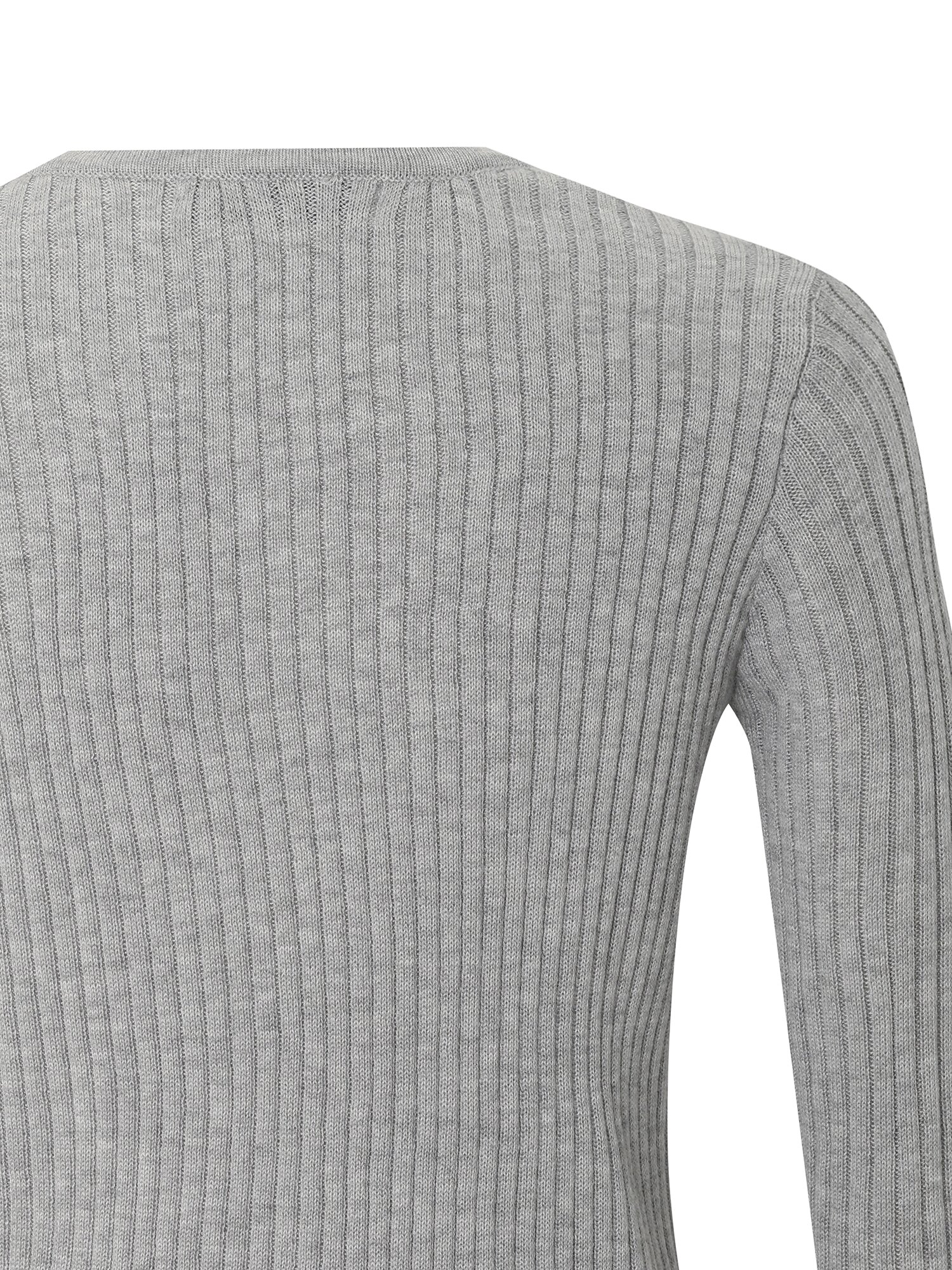 라운드넥 골지 크롭 가디건 (GREY)