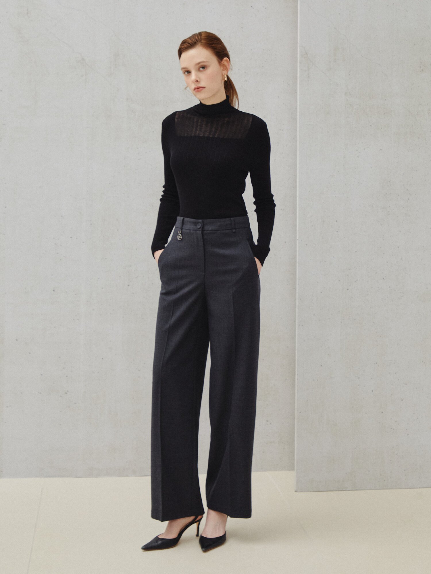 밸런스 핏 슬랙스 팬츠 (BLACK)