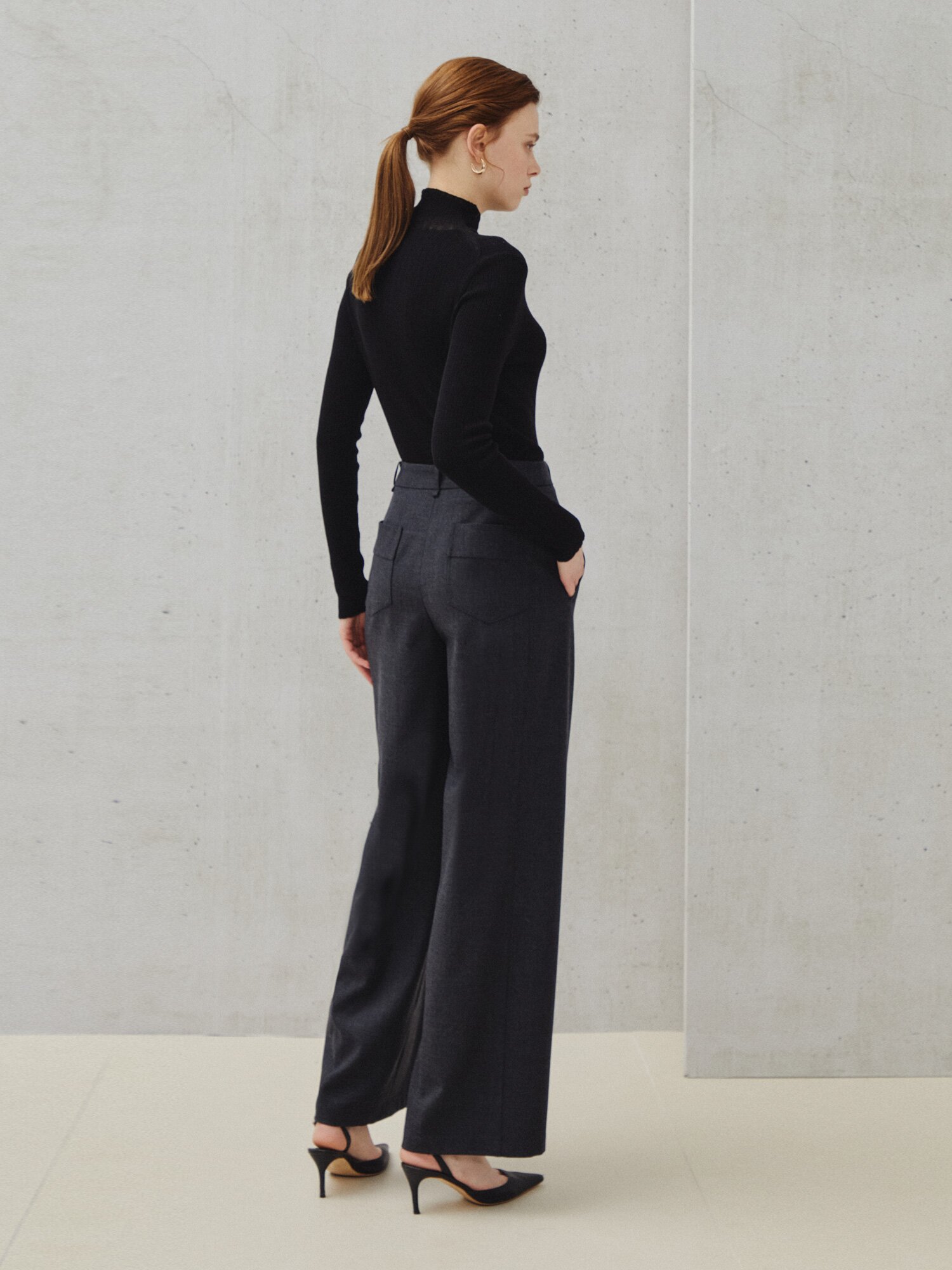 밸런스 핏 슬랙스 팬츠 (BLACK)