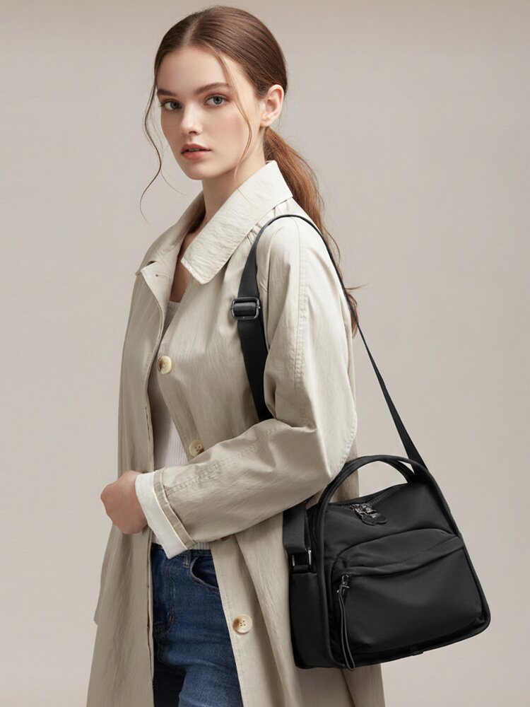 엘미누 나일론 여성 미니 보스턴 토트백 숄더 데일리 수납 가방 M192