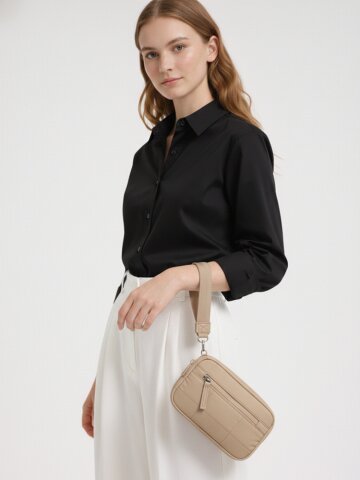 엘이안 나일론 미니 폰가방 손목 여행 보조 가방 지퍼포켓 데일리백 M195