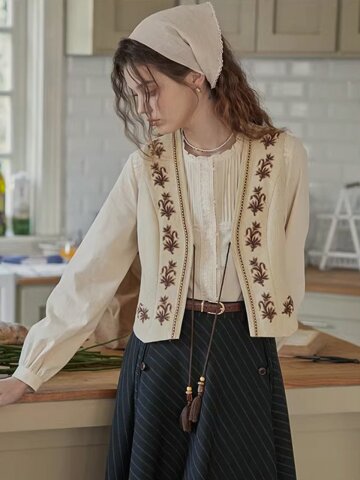 PM_Bohemian embroidery vest