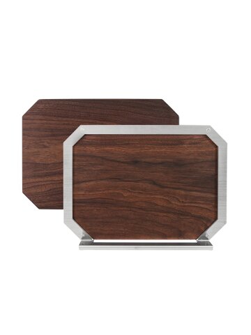 헤리터 월넛 우드 도마+ 도마거치대 세트