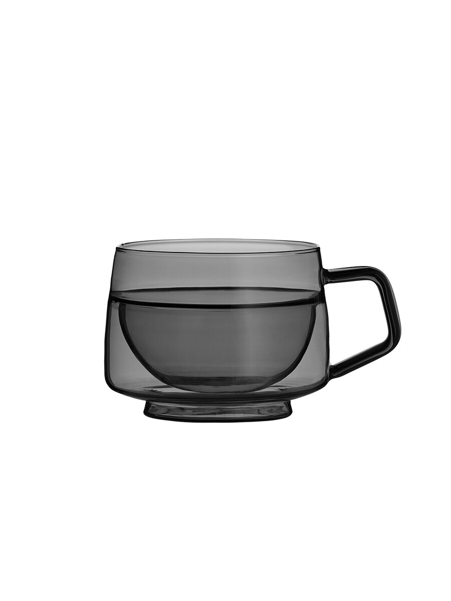 헤리터 가야 머그 와이드 270ml 더블월 유리 잔