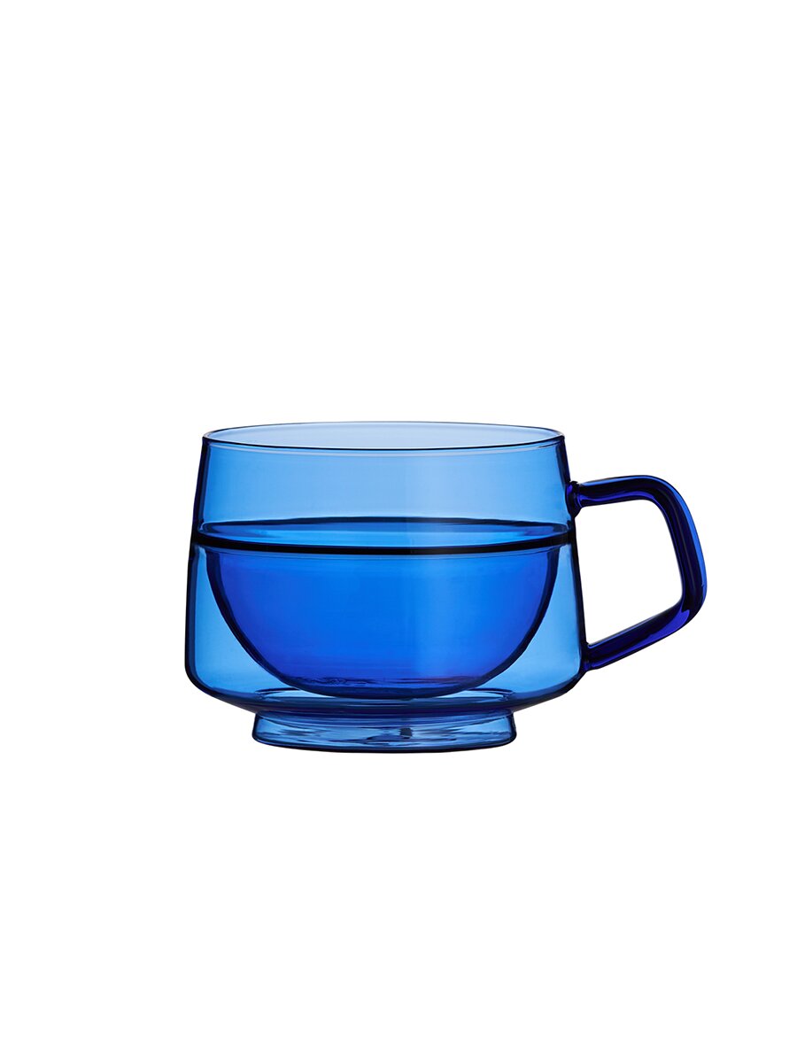 헤리터 가야 머그 와이드 270ml 더블월 유리 잔