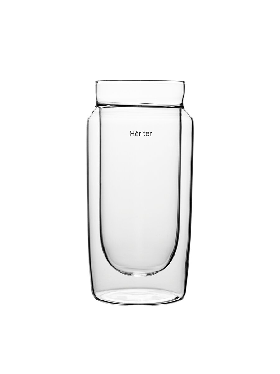 헤리터 준 글라스 415ml 더블월 유리 컵
