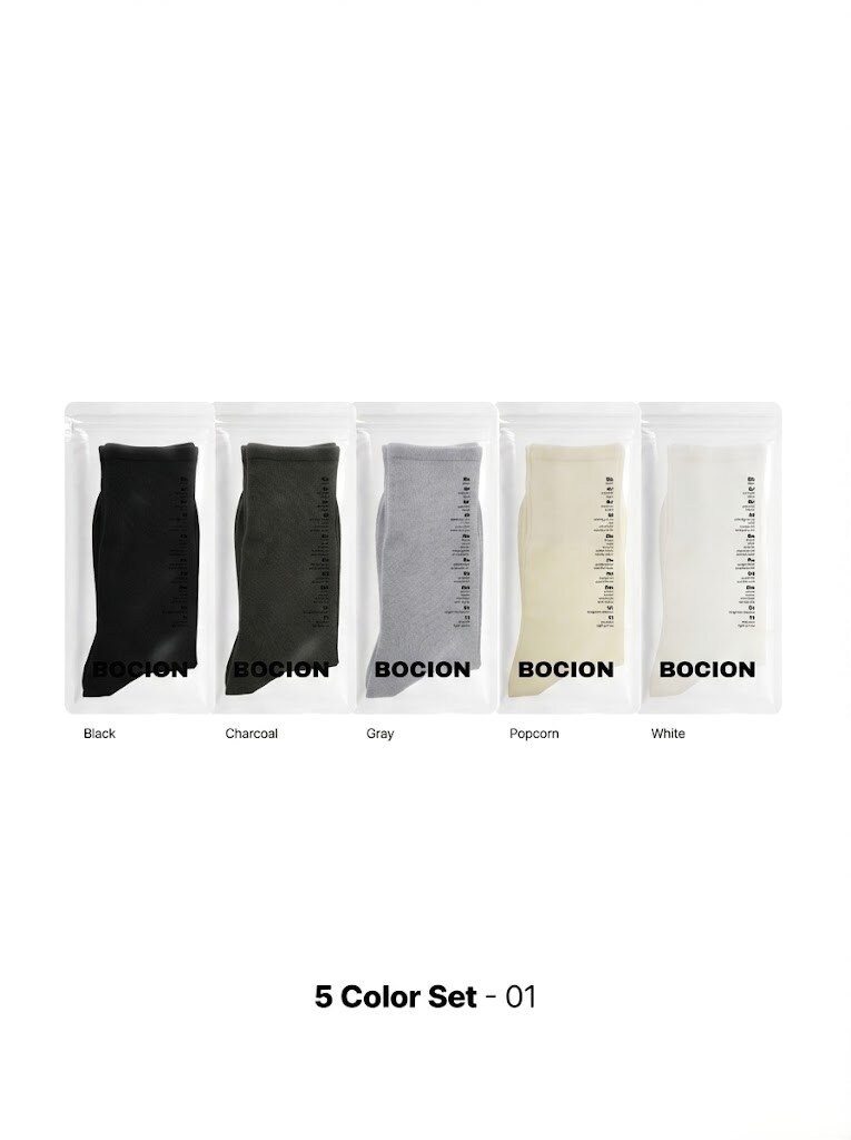 5 Color Set no.01 - 5종 컬러양말 세트 01