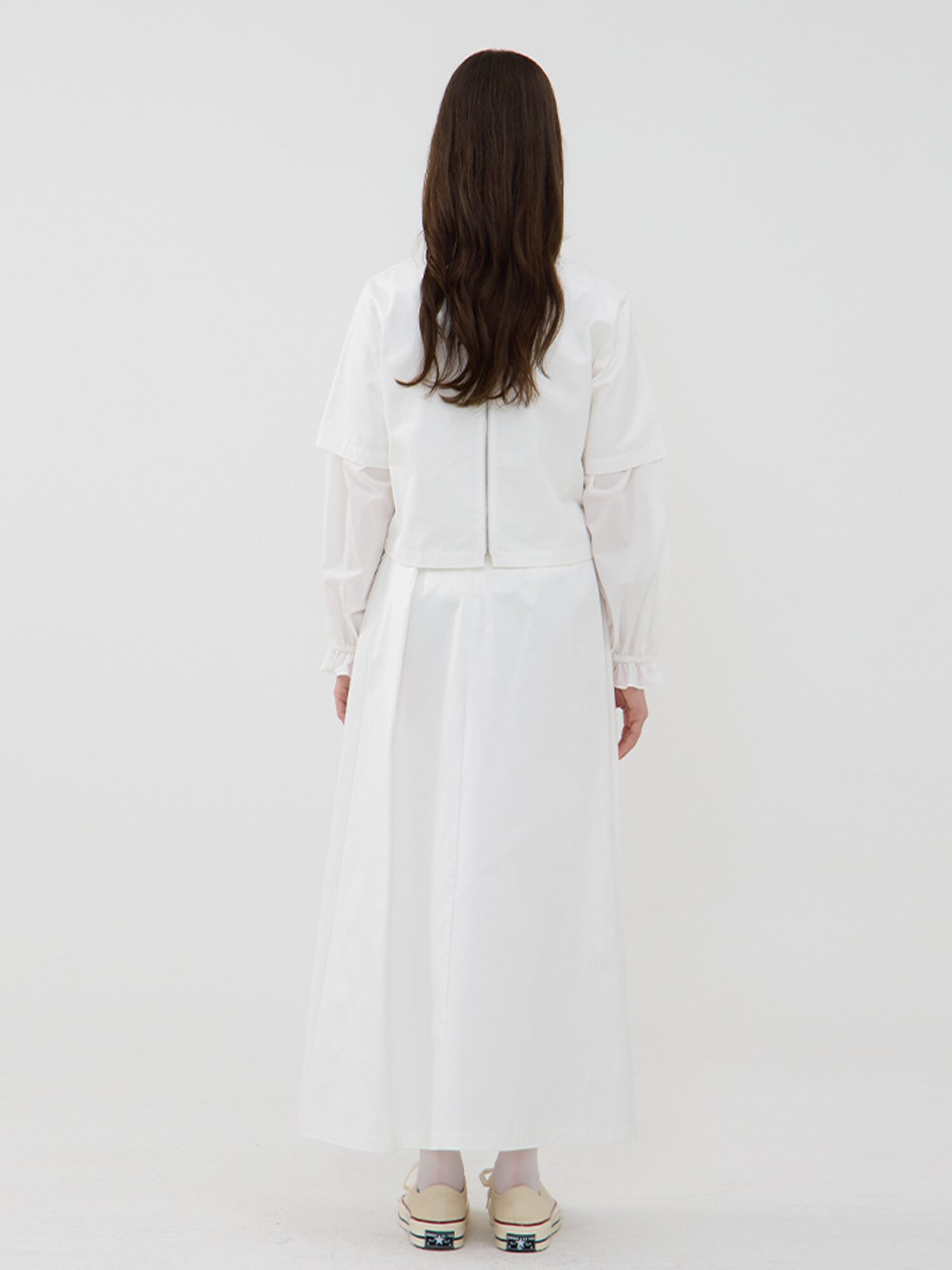 Nocturne A-Line Skirt - White