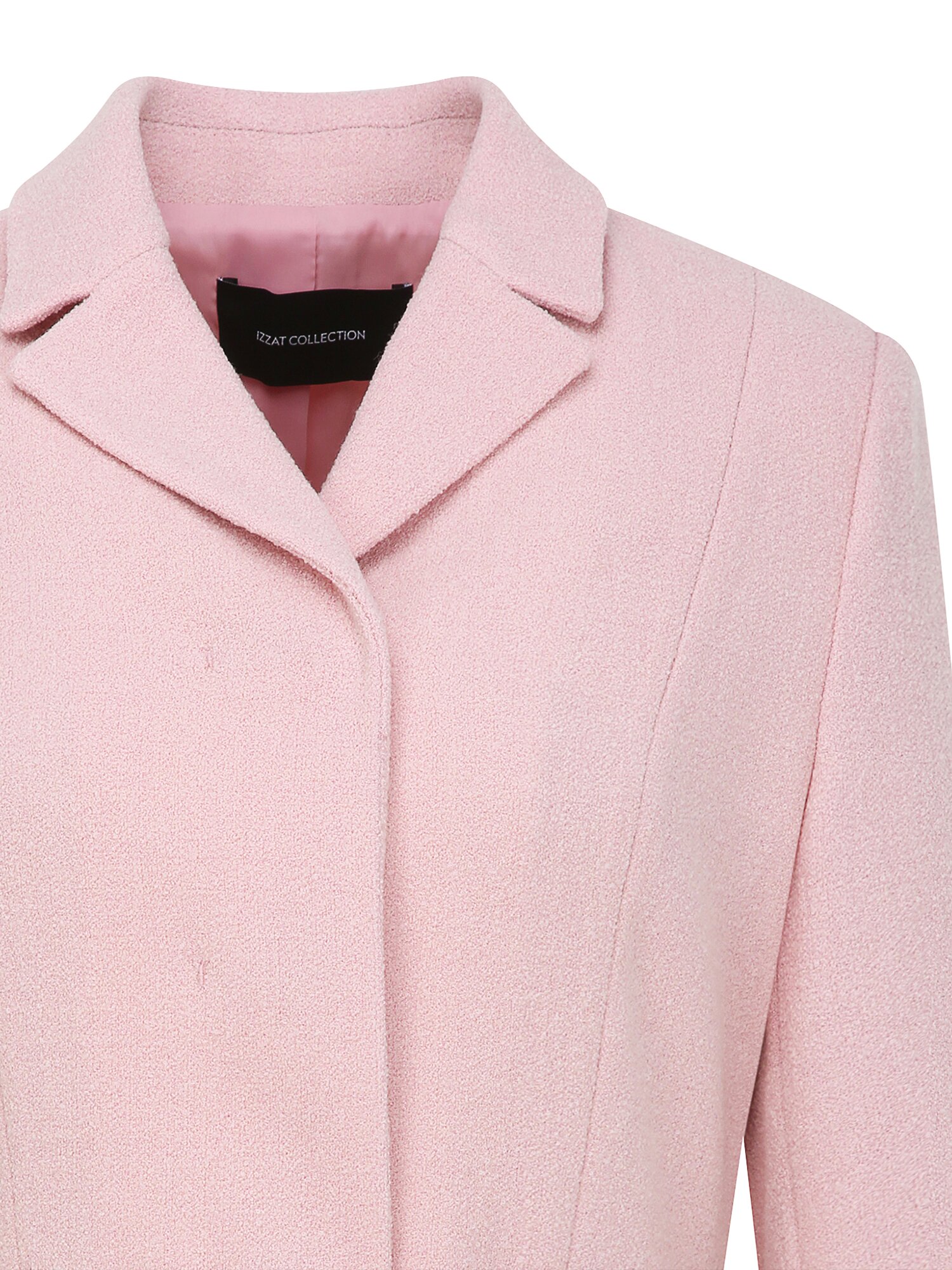 벨티드 오픈 칼라 페플럼 재킷 (PINK)