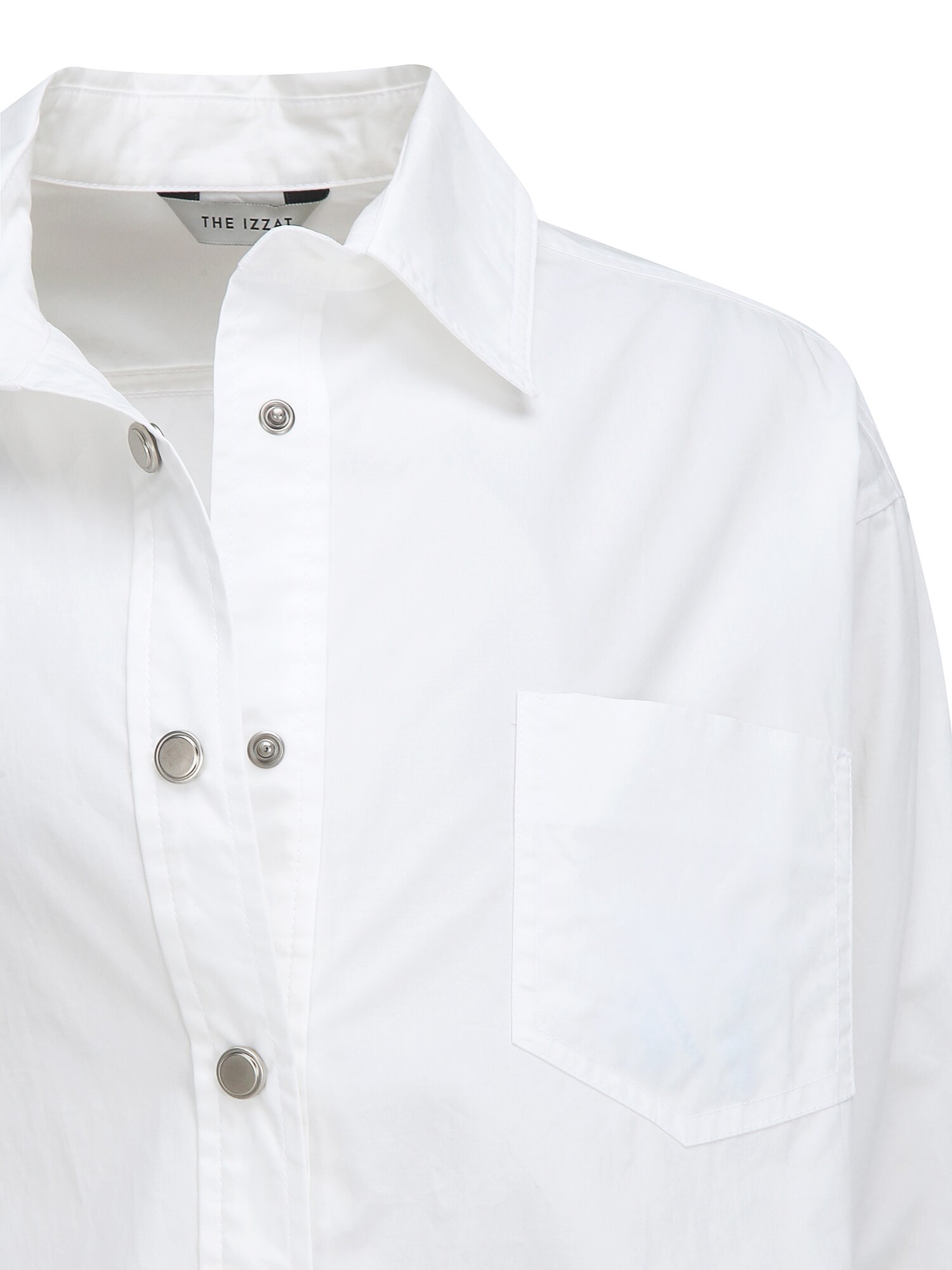 오버핏 코튼 셔츠 블라우스 (WHITE)