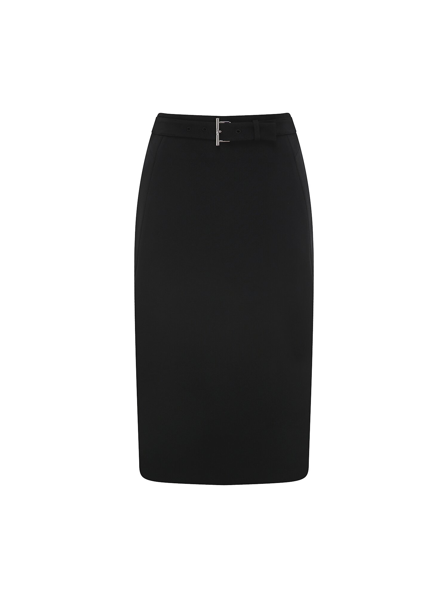 벨트 장식 펜슬 스커트 (BLACK)