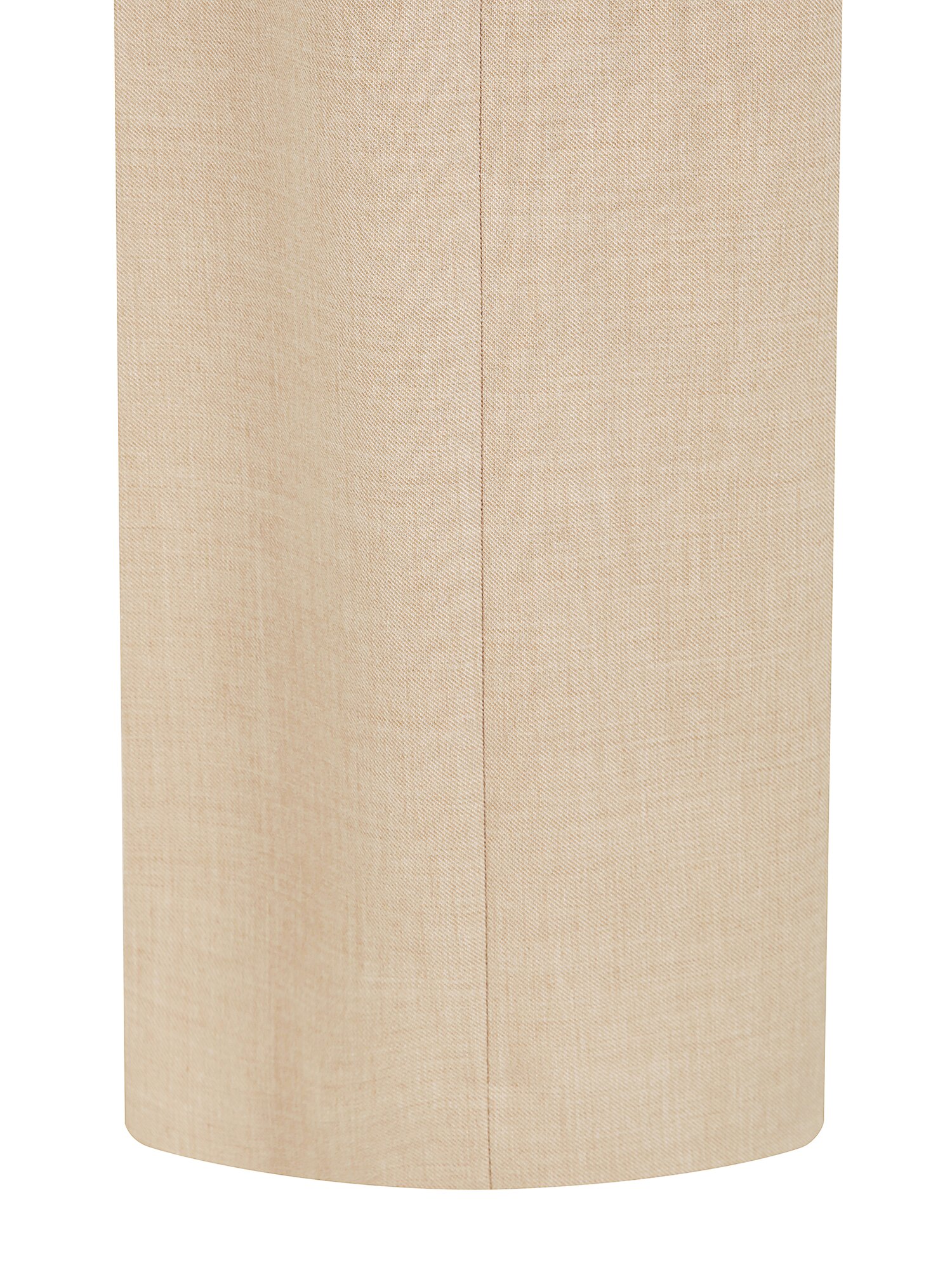 울 탭 장식 와이드 팬츠 (BEIGE)