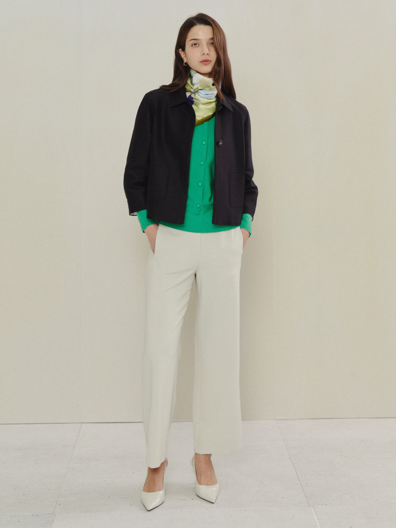 소프트 스트레이트 슬랙스 팬츠 (LIGHT BEIGE)