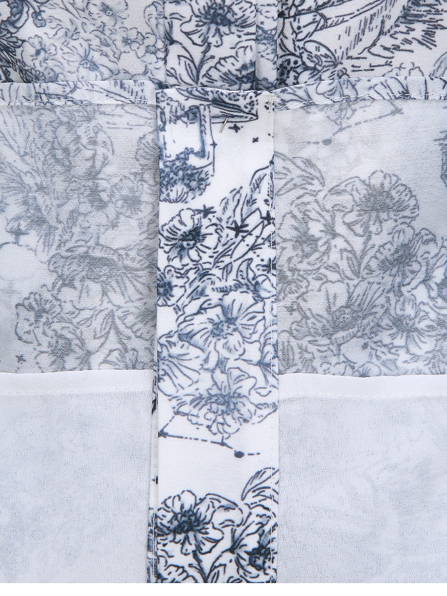 플로럴 플레어 셔츠 원피스 (PRINT BLUE)
