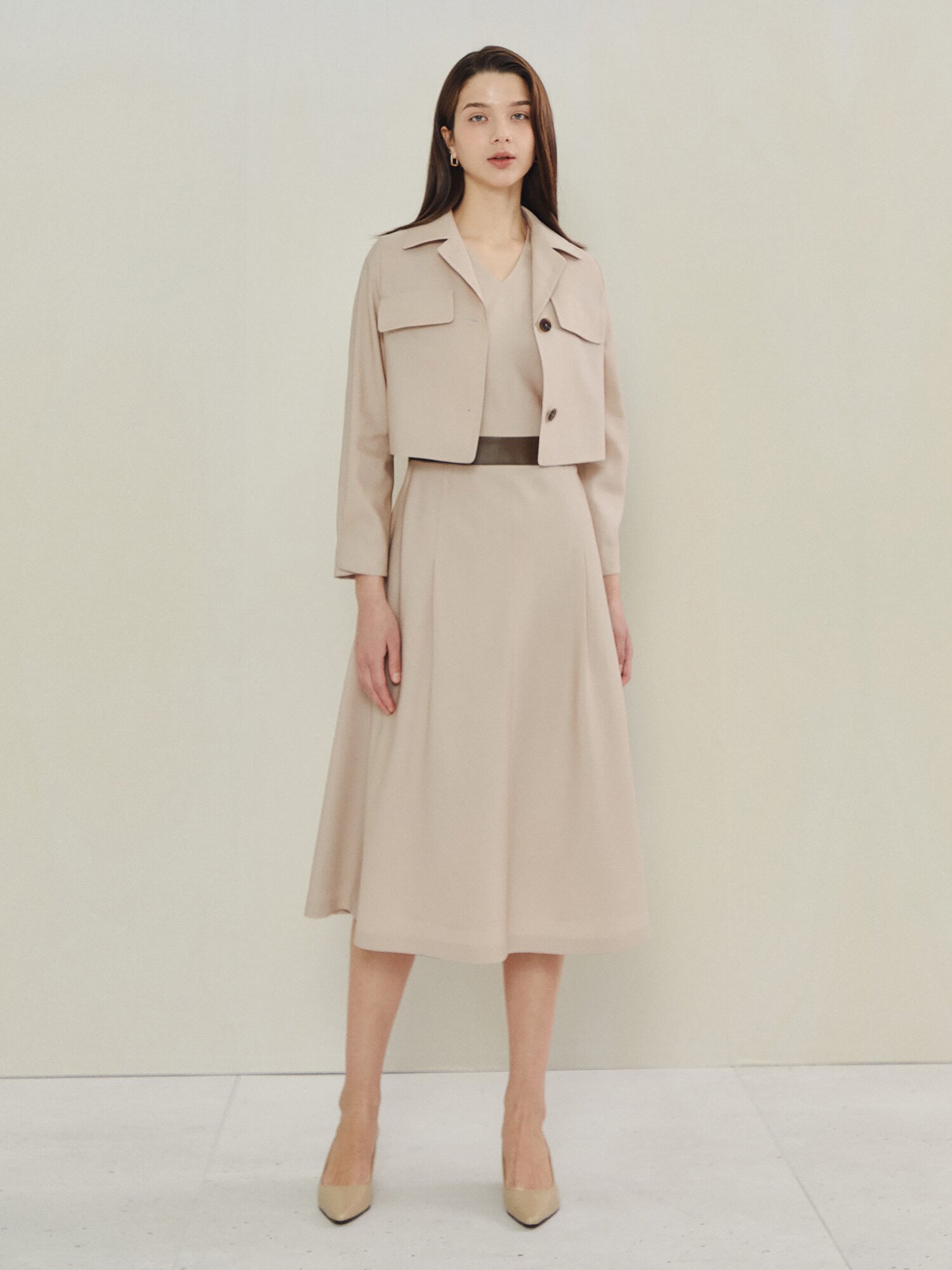 시그니처 재킷 실루엣 원피스 (LIGHT PINK)