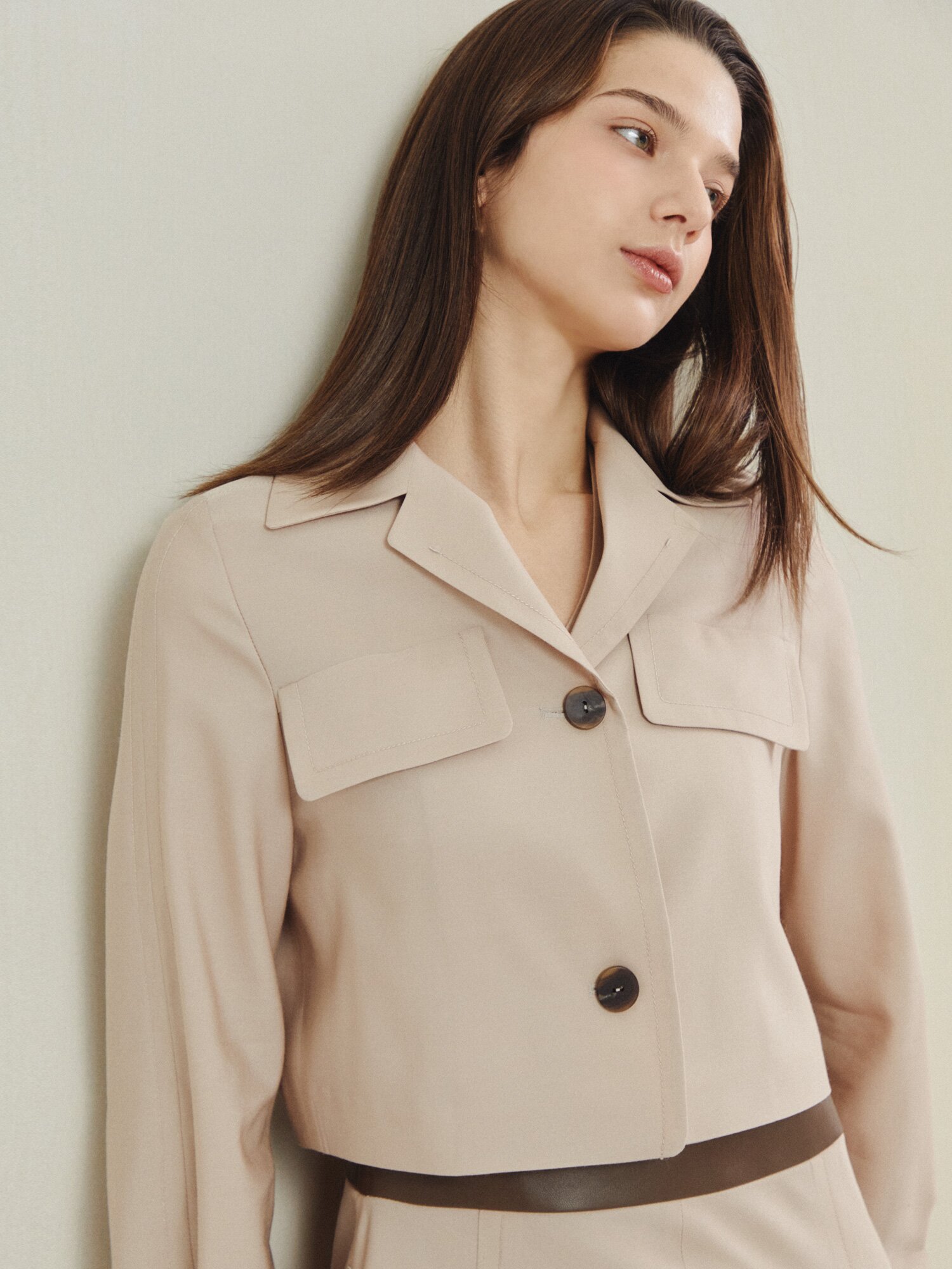 시그니처 재킷 실루엣 원피스 (LIGHT PINK)