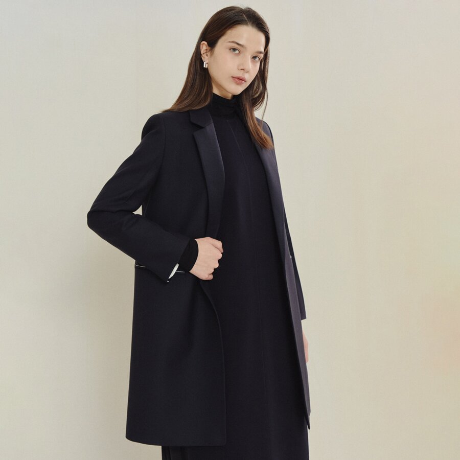 에센셜 테일러드 싱글 재킷 (DARK NAVY)