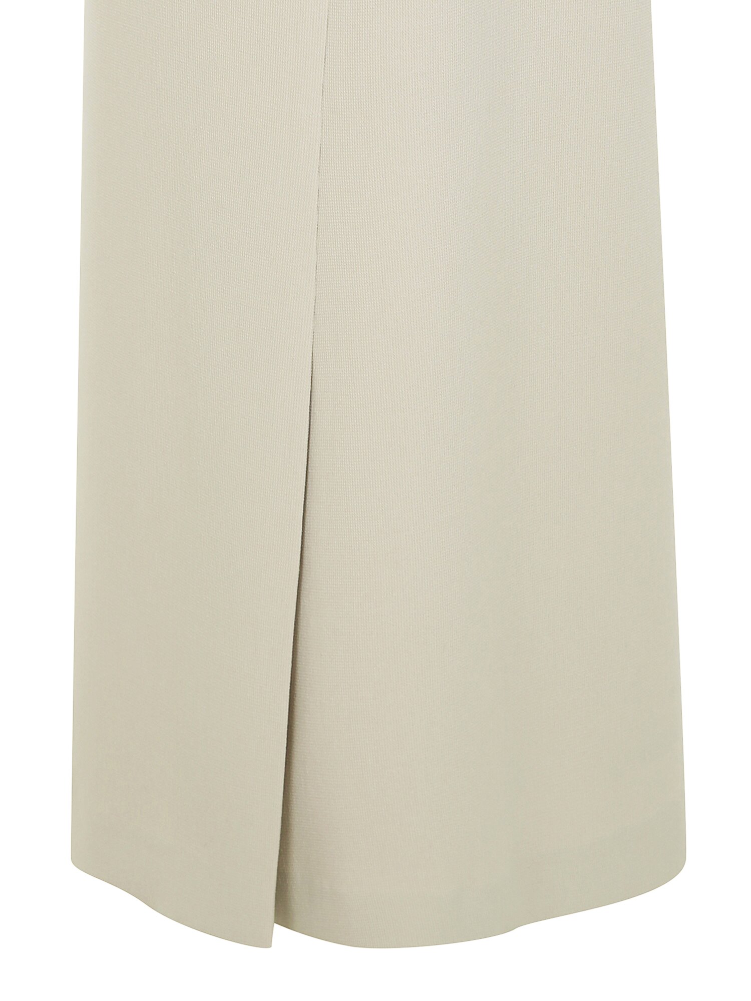 로고 장식 백 밴딩 A라인 스커트 (BEIGE)