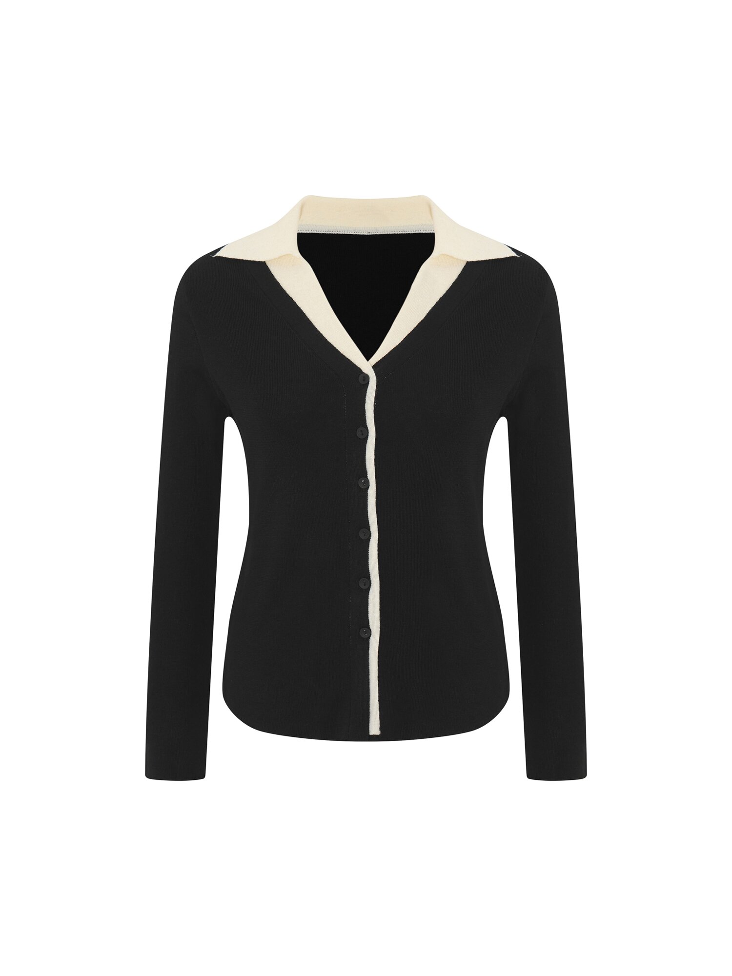 울 블렌드 레이어드 카디건 (BLACK)