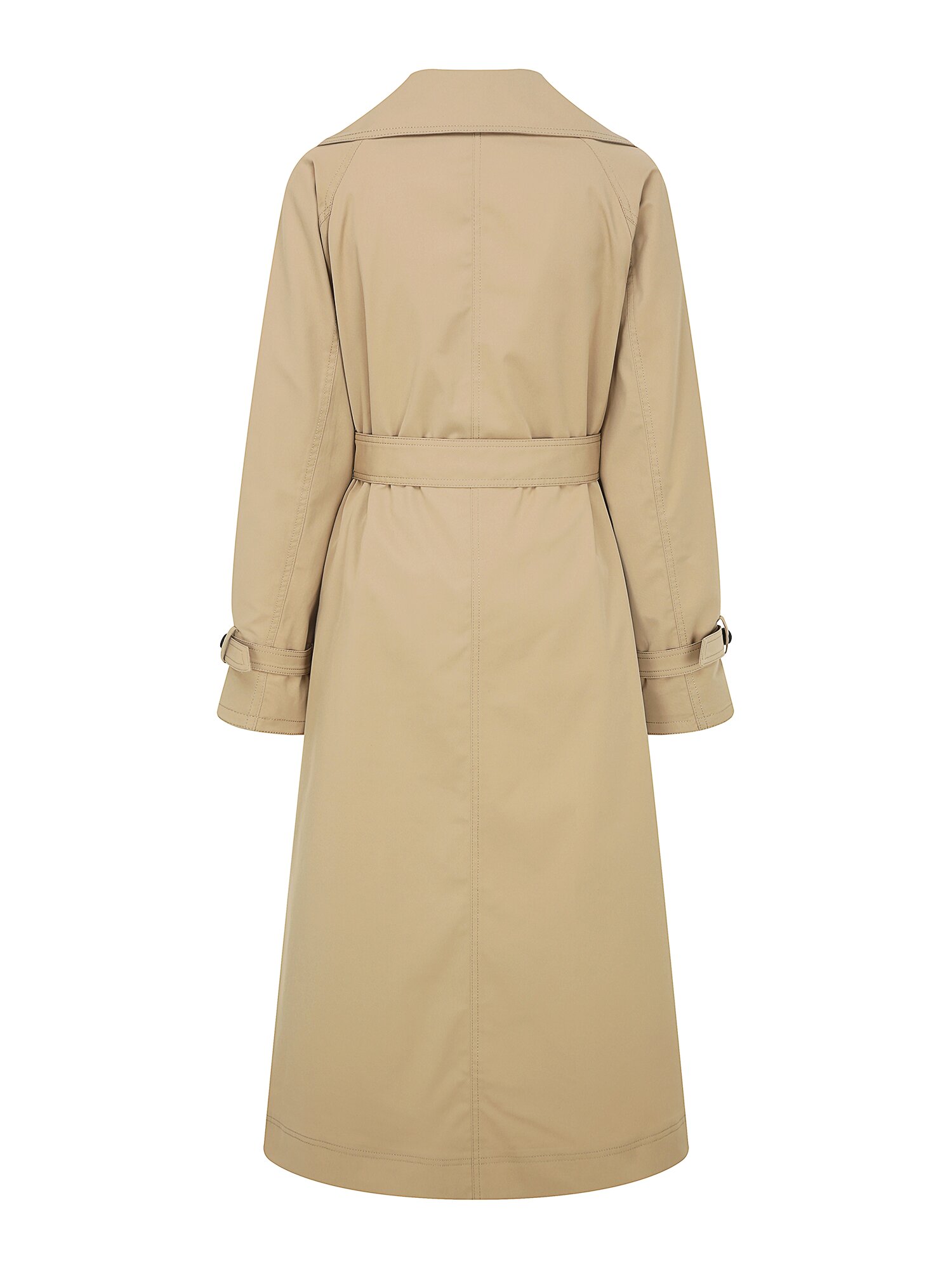 루즈핏 더블 원버튼 트렌치 코트 (BEIGE)