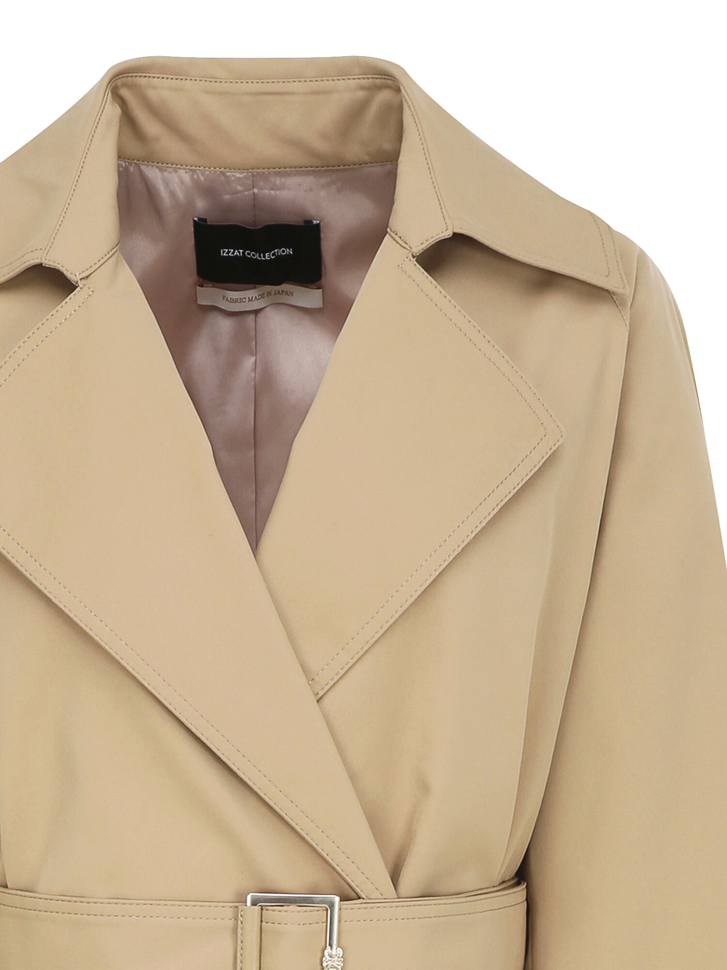 루즈핏 더블 원버튼 트렌치 코트 (BEIGE)