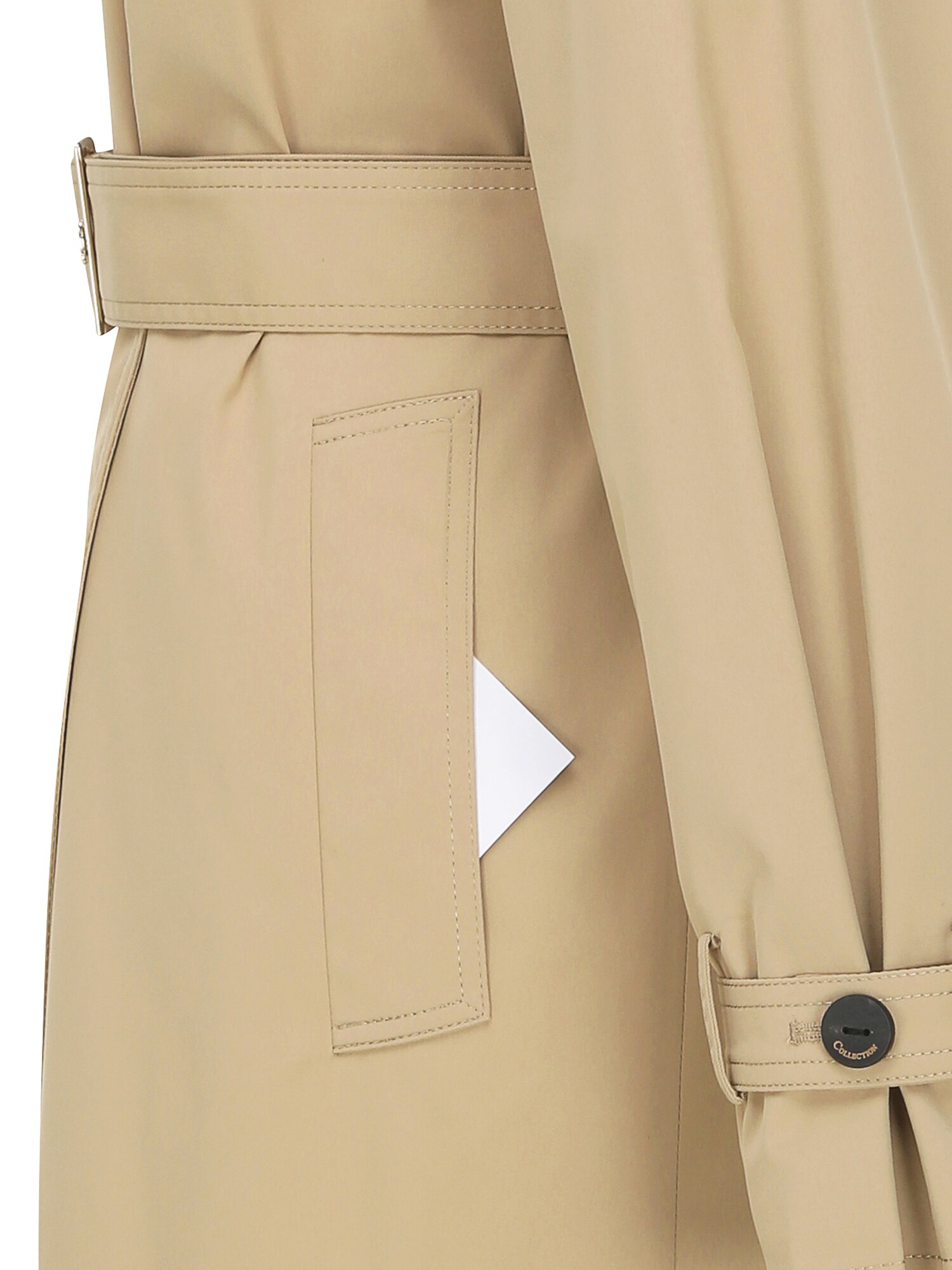 루즈핏 더블 원버튼 트렌치 코트 (BEIGE)