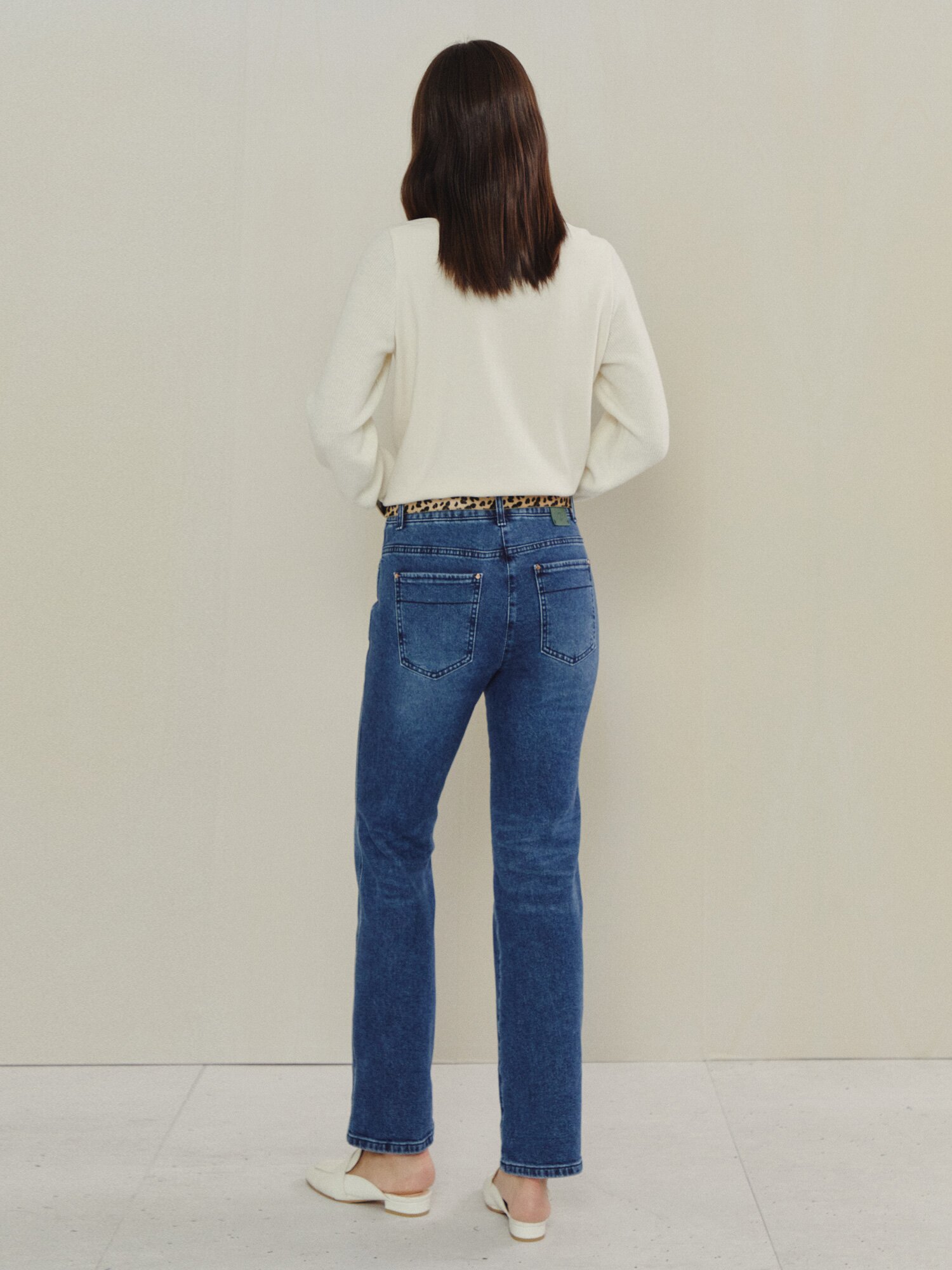 내추럴 워싱 슬림 데님 팬츠 (INDIGO)