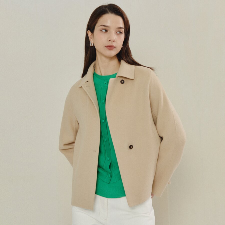 캐시미어 블렌드 클래식 숏 재킷 (BEIGE)
