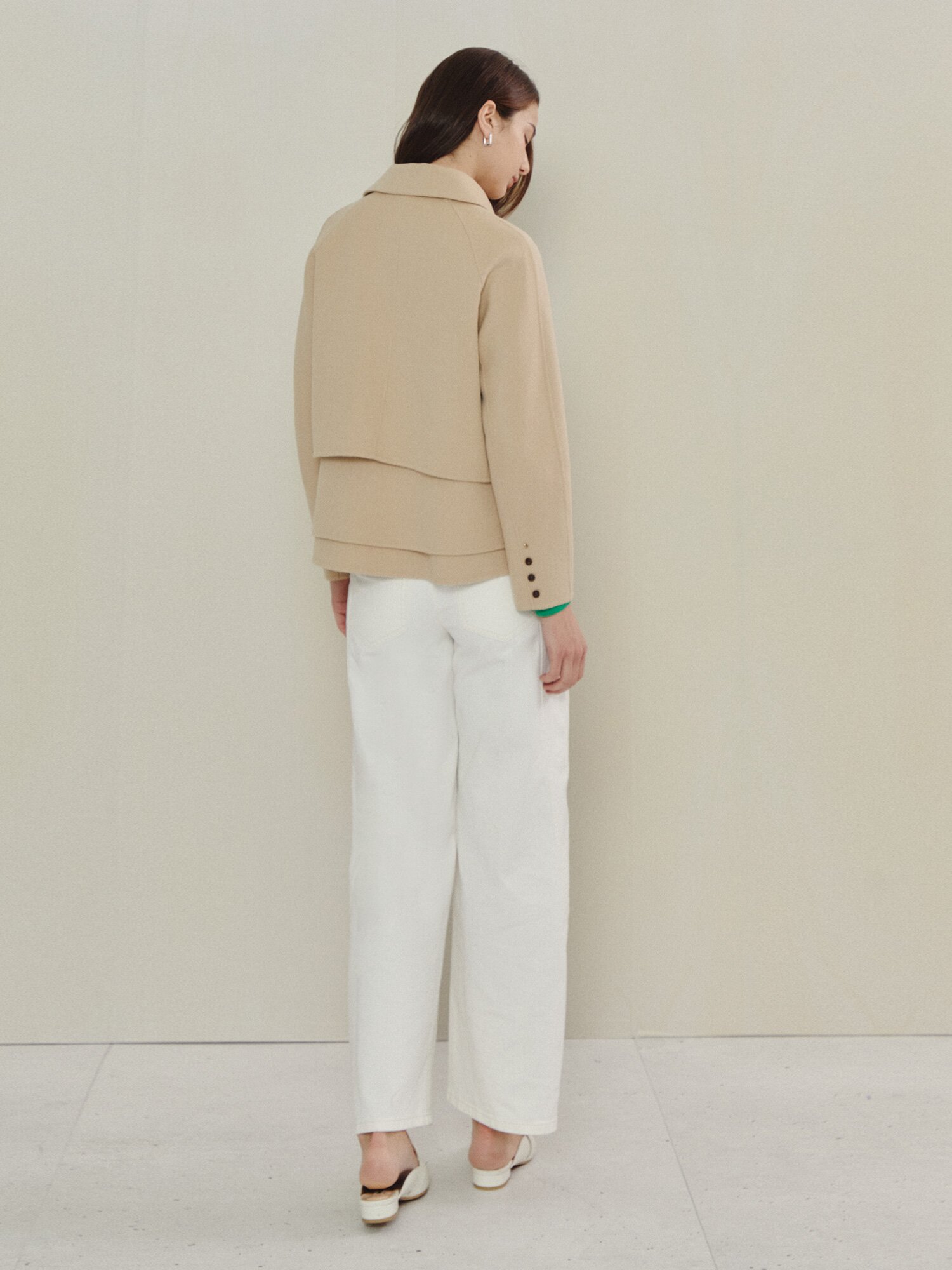 캐시미어 블렌드 클래식 숏 재킷 (BEIGE)