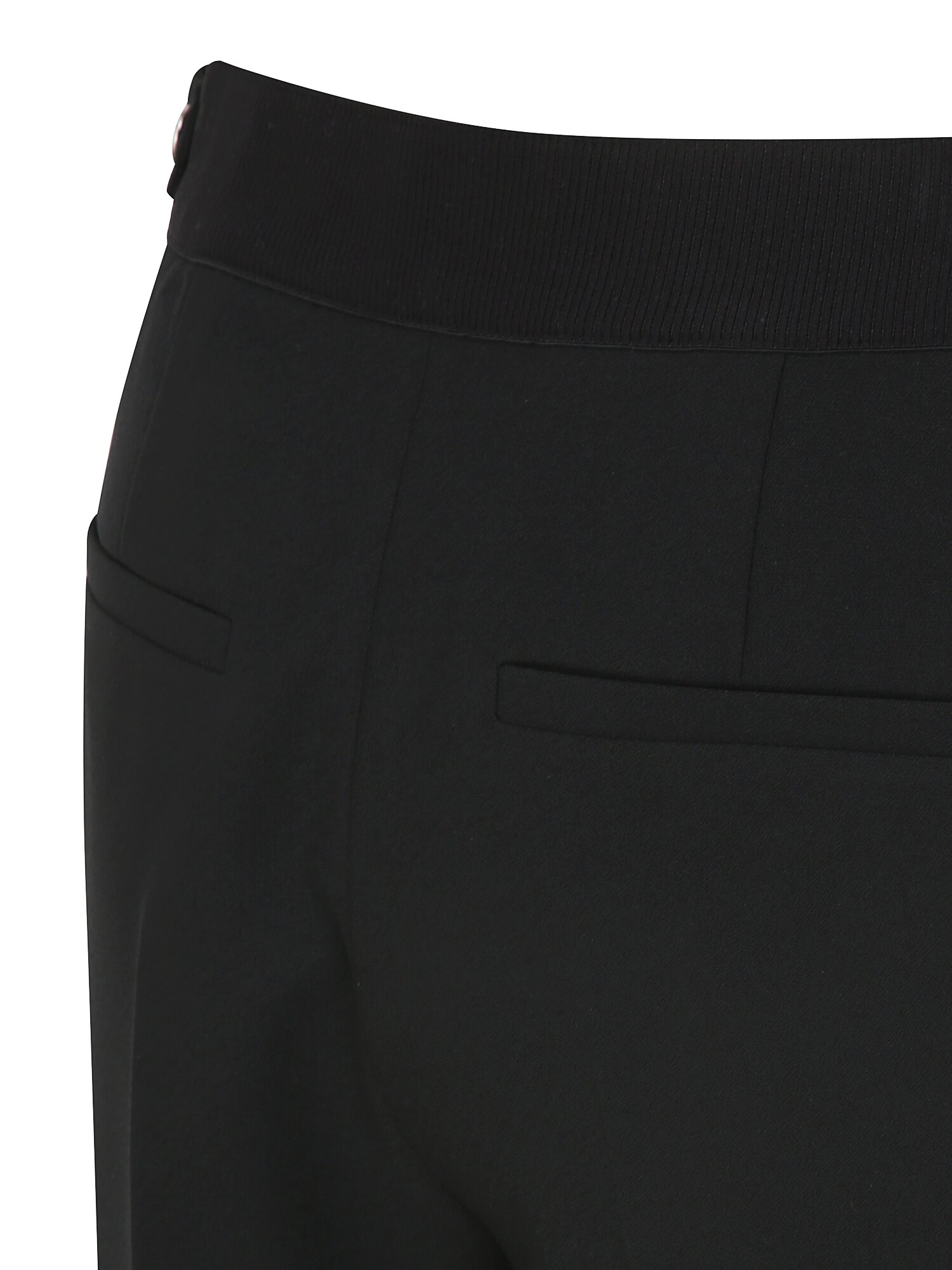 탭 장식 백 밴딩 부츠컷 팬츠 (BLACK)