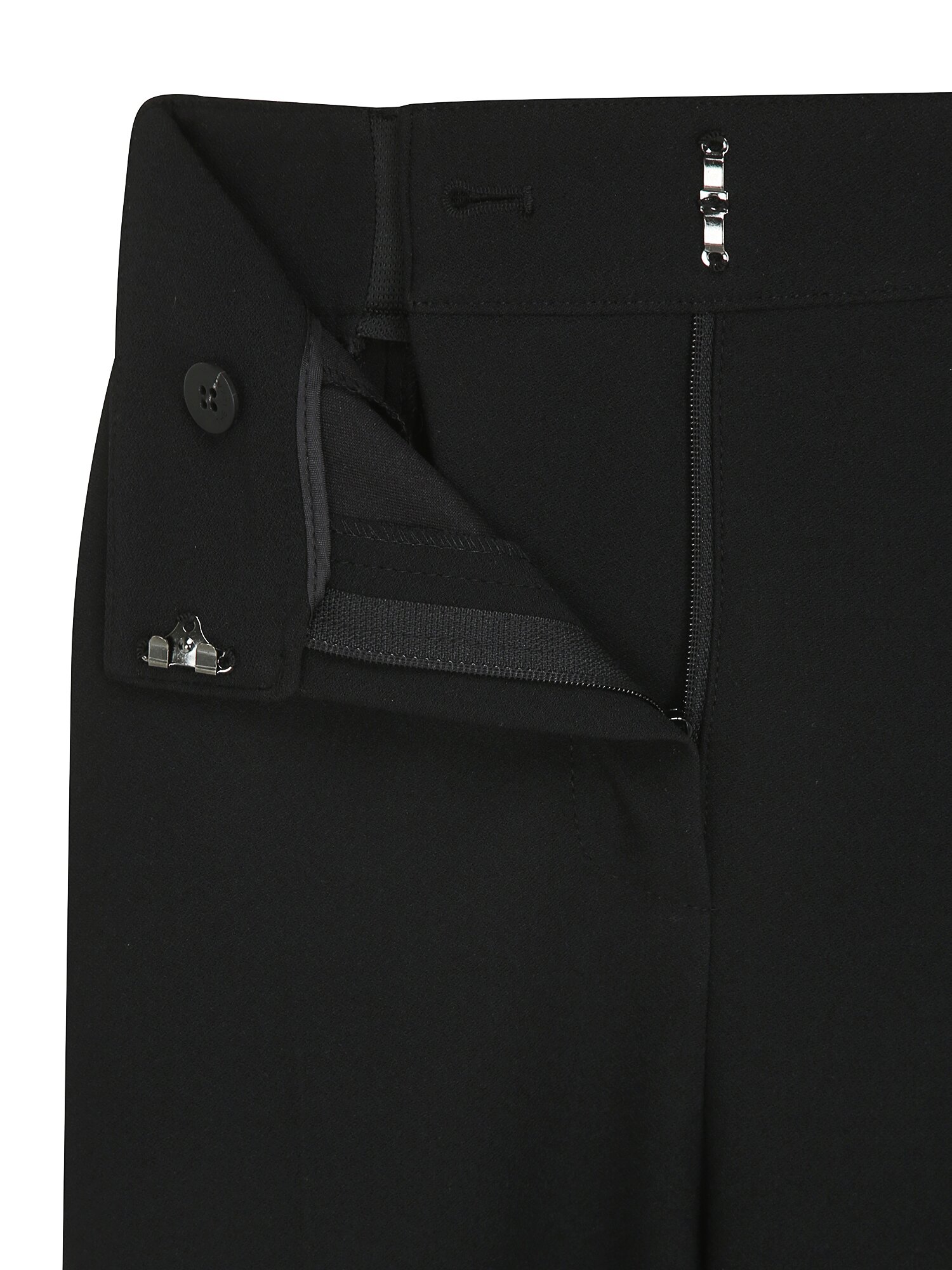 탭 장식 백 밴딩 부츠컷 팬츠 (BLACK)
