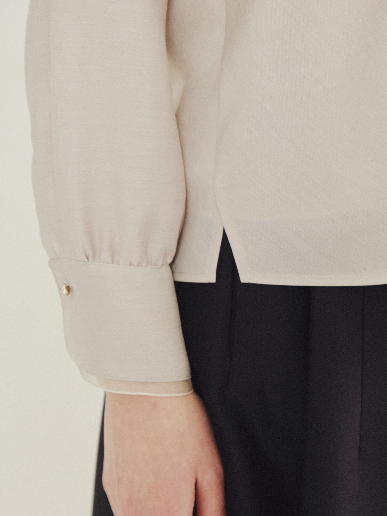 소프트 레오파드 타이 블라우스 세트 (DARK PINK)