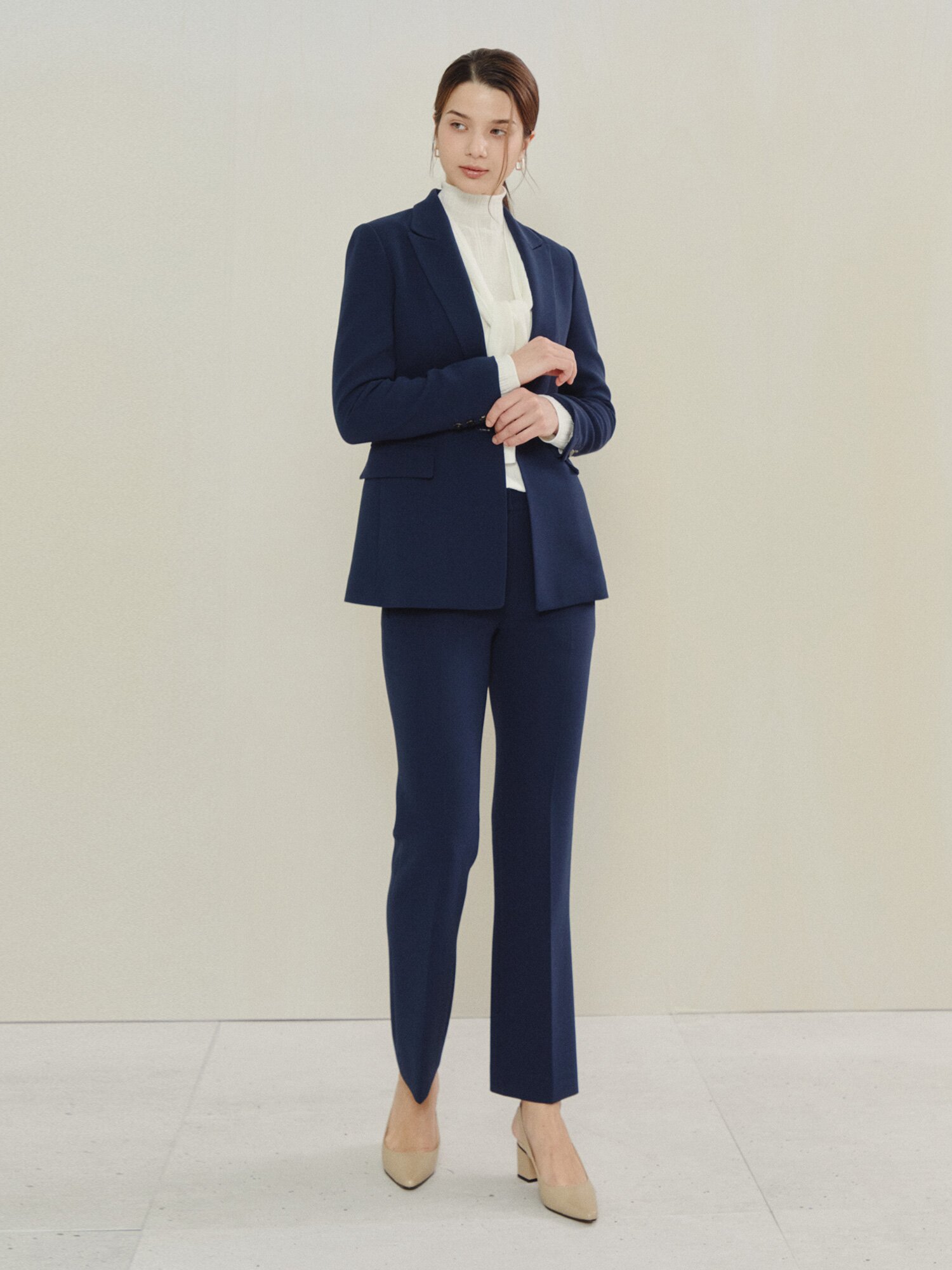클린 라인 베이식 팬츠 (NAVY)