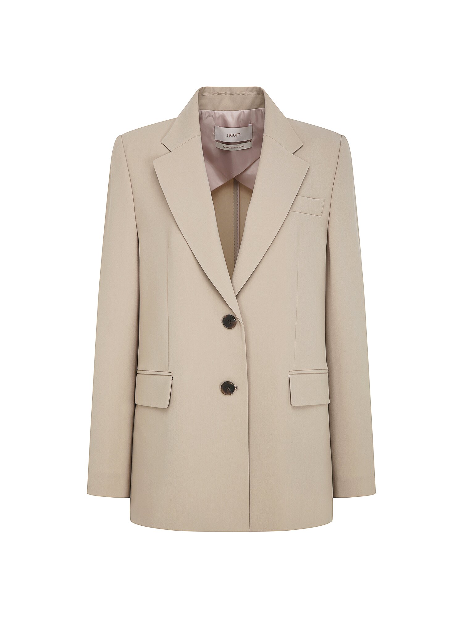 테일러드 싱글 투버튼 재킷 (BEIGE)