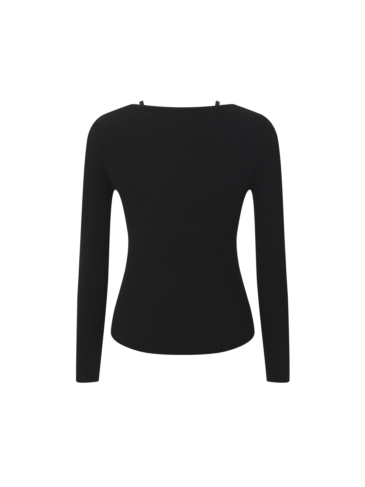 골지 레이어드 니트 카디건 (BLACK)