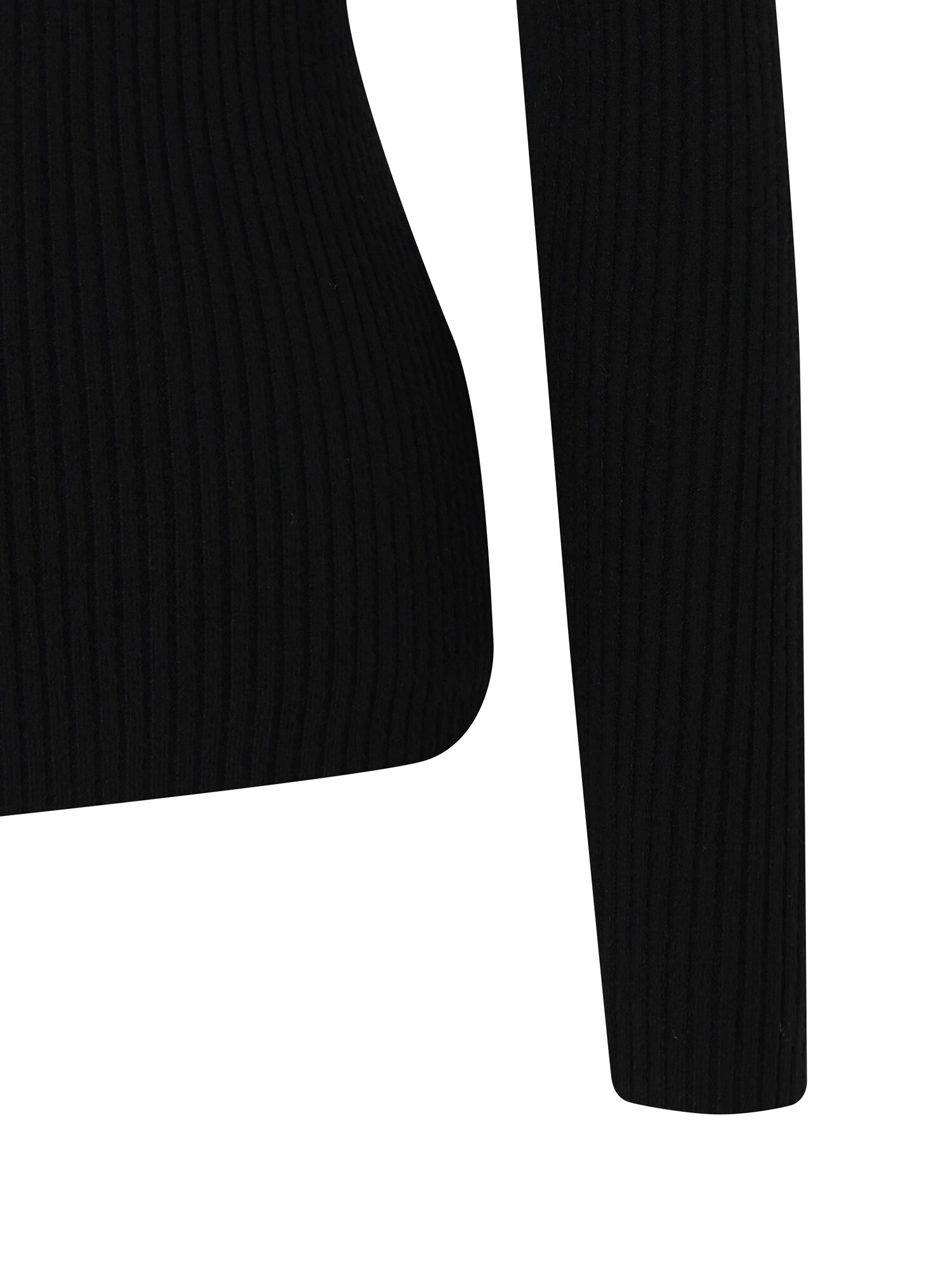 골지 레이어드 니트 카디건 (BLACK)