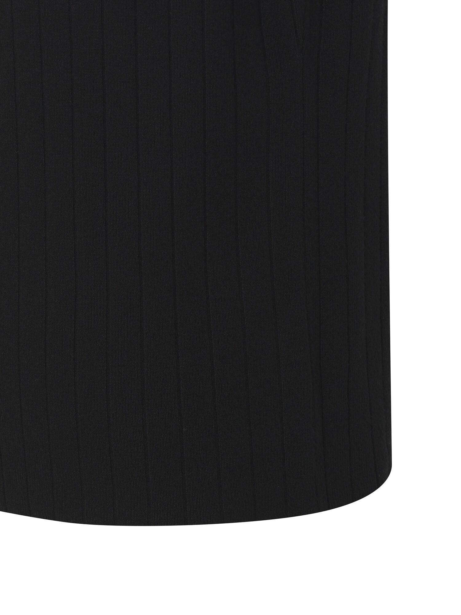 골지 라운드넥 풀오버 니트 (BLACK)