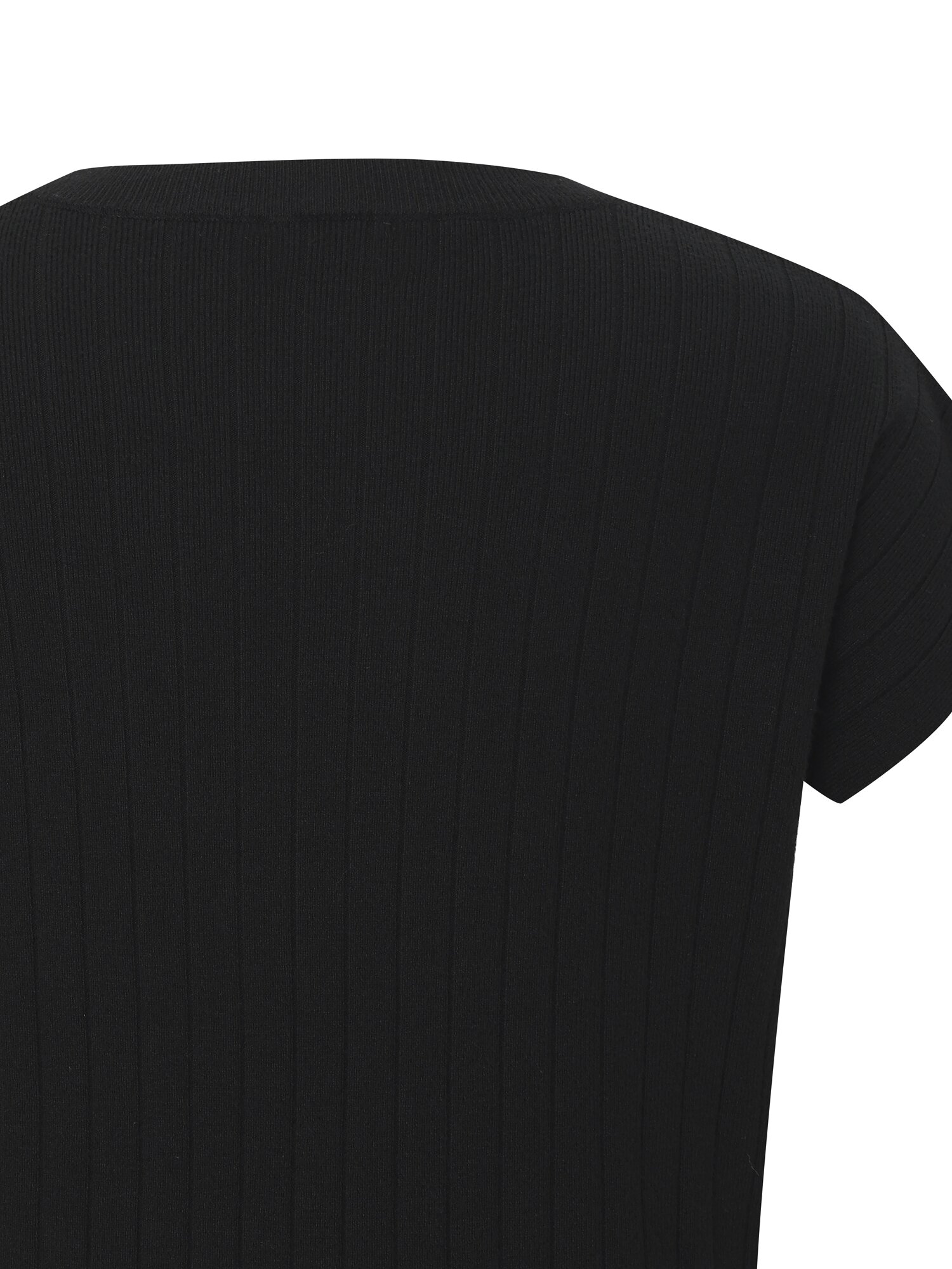 골지 라운드넥 풀오버 니트 (BLACK)