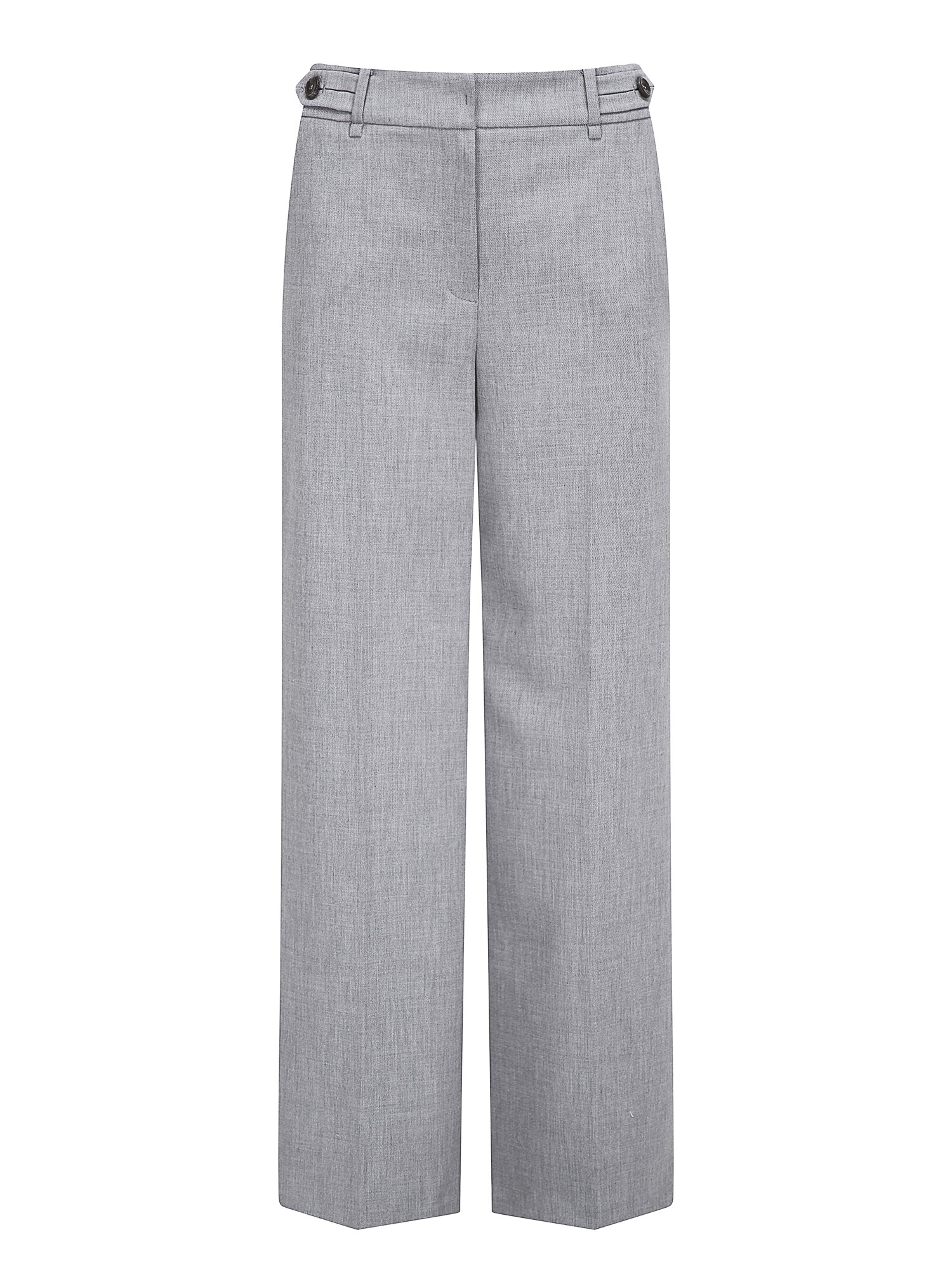 울 탭 장식 와이드 팬츠 (GREY)