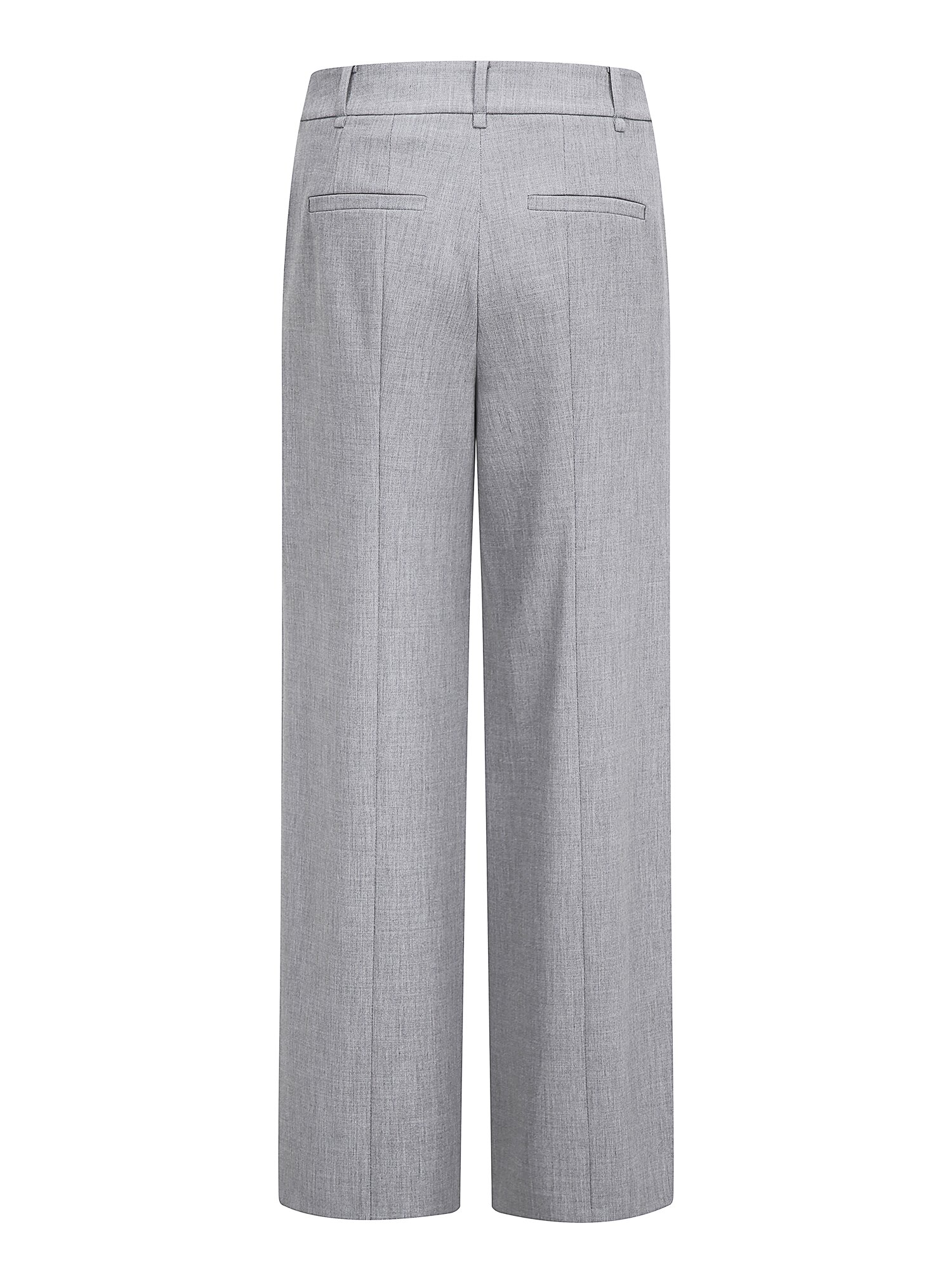 울 탭 장식 와이드 팬츠 (GREY)