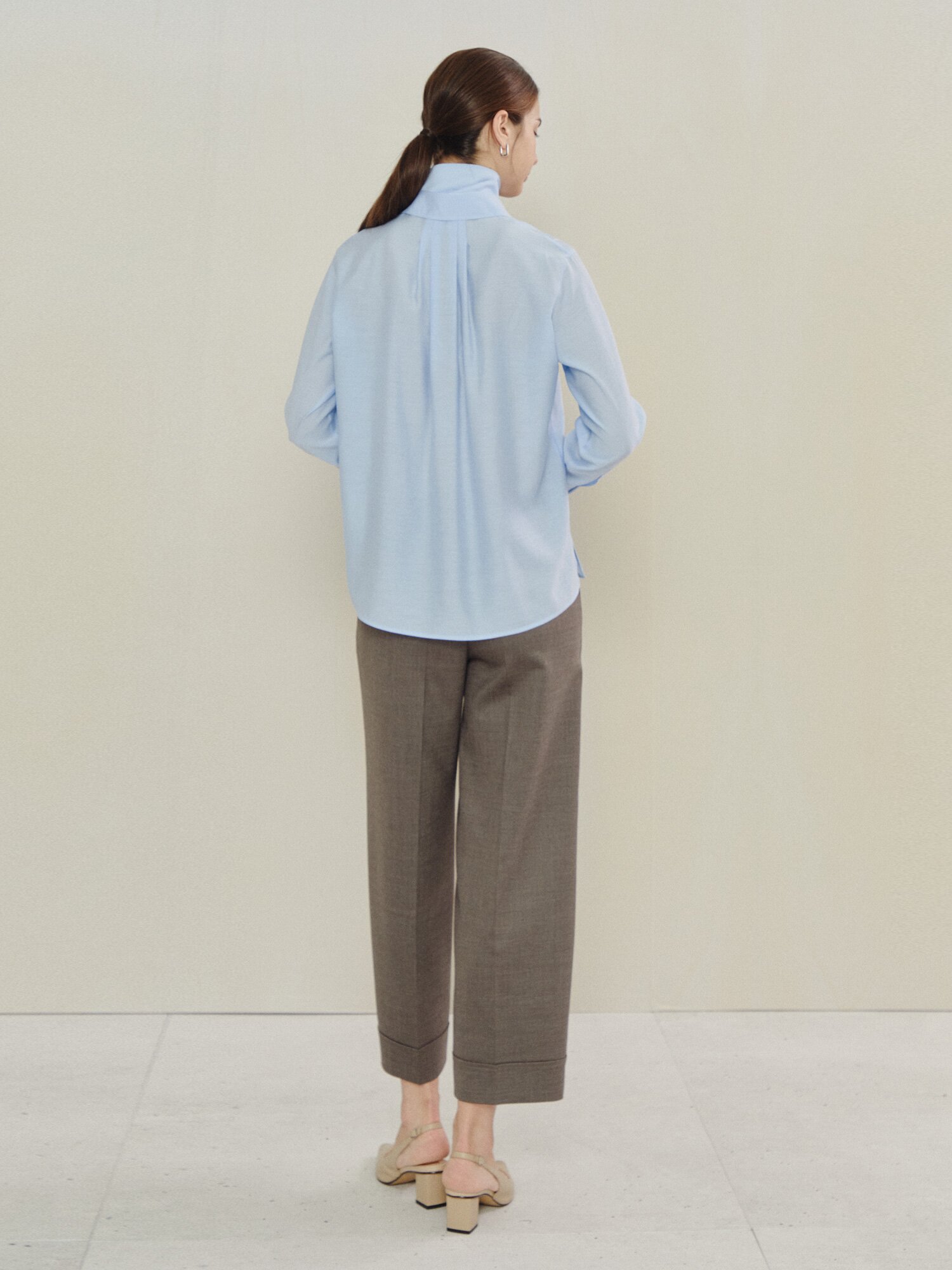 에어리 시어 셔츠 블라우스 (SKY BLUE)