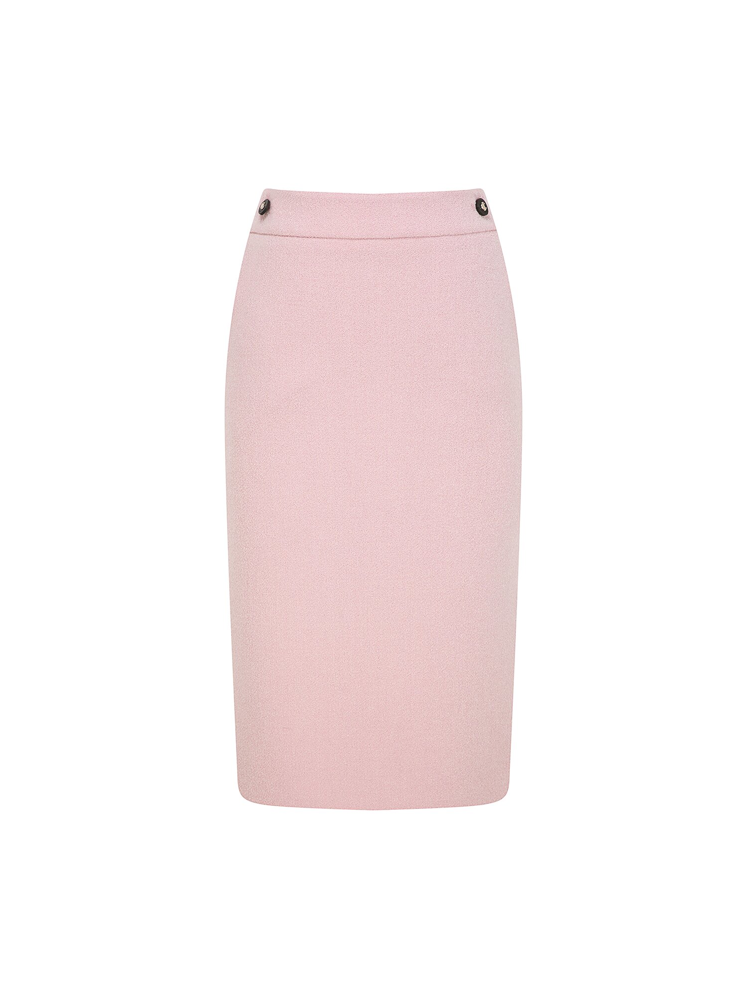 버튼 장식 H라인 스커트 (PINK)