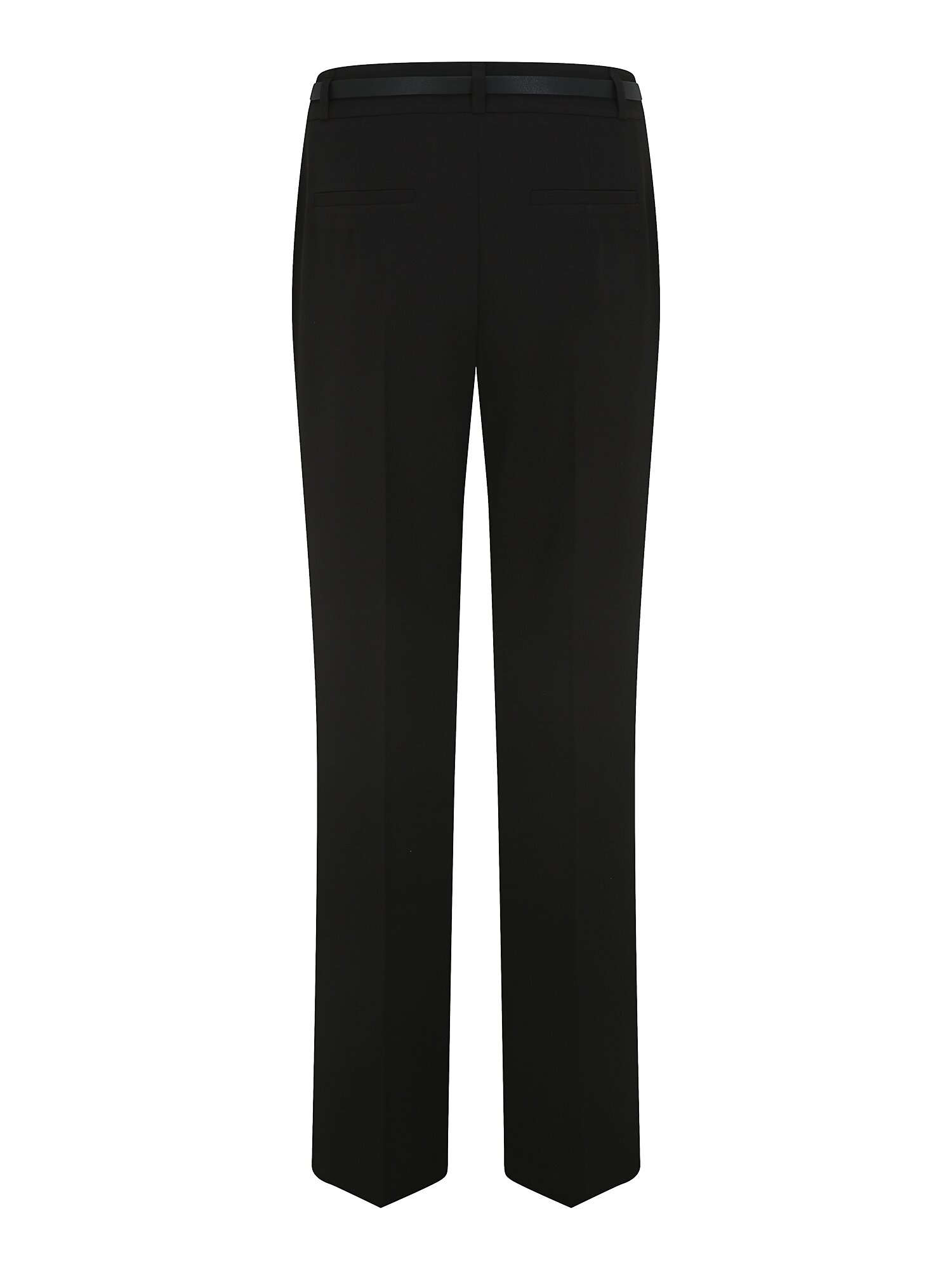 벨티드 슬림 세미 부츠컷 팬츠 (BLACK)